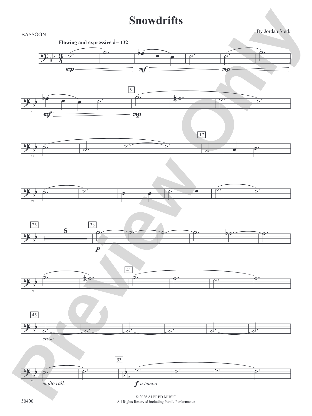 SNOWDRIFTS/YS: Bassoon