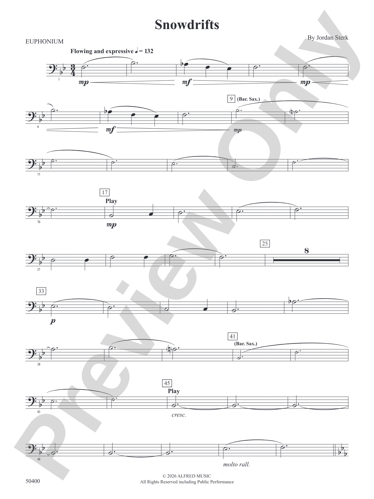 SNOWDRIFTS/YS: Baritone B.C.