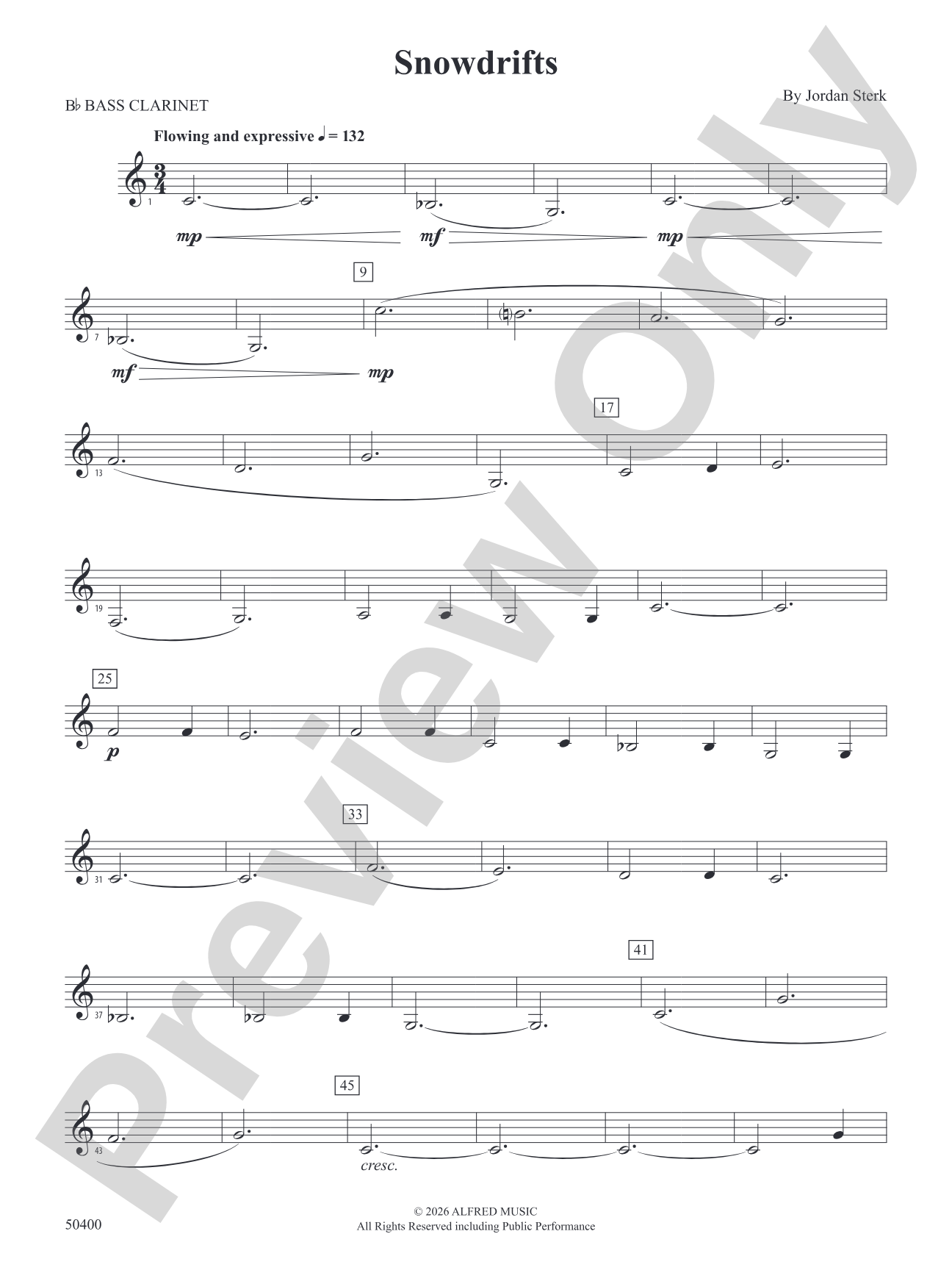 SNOWDRIFTS/YS: B-flat Bass Clarinet