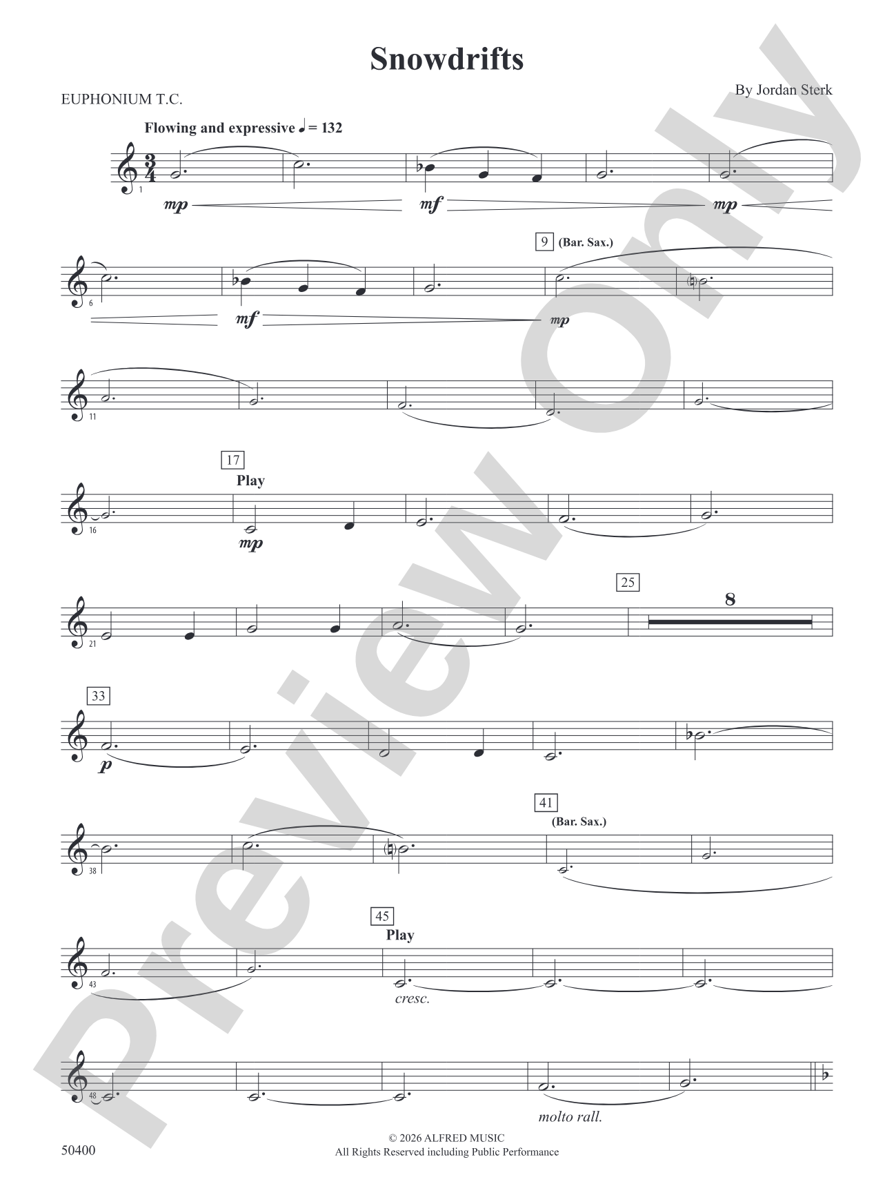 SNOWDRIFTS/YS: Baritone T.C.
