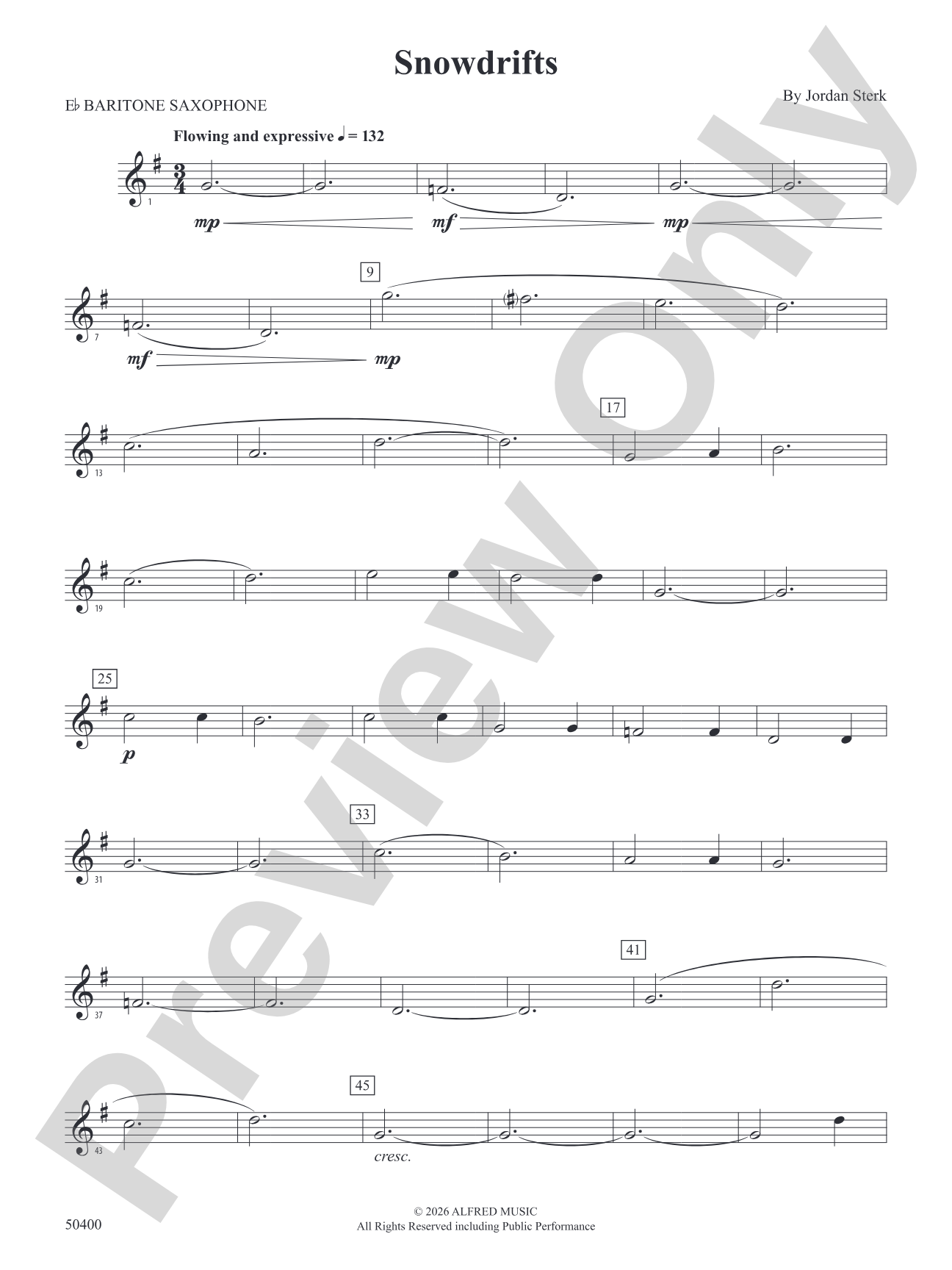 SNOWDRIFTS/YS: E-flat Baritone Saxophone