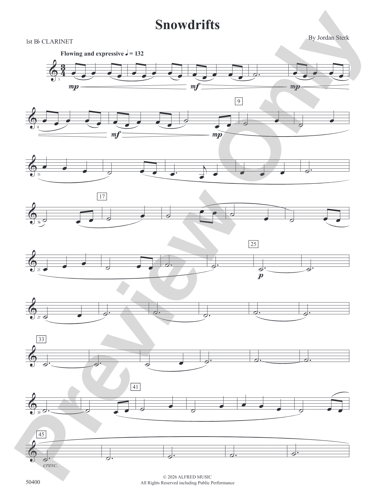 SNOWDRIFTS/YS: 1st B-flat Clarinet
