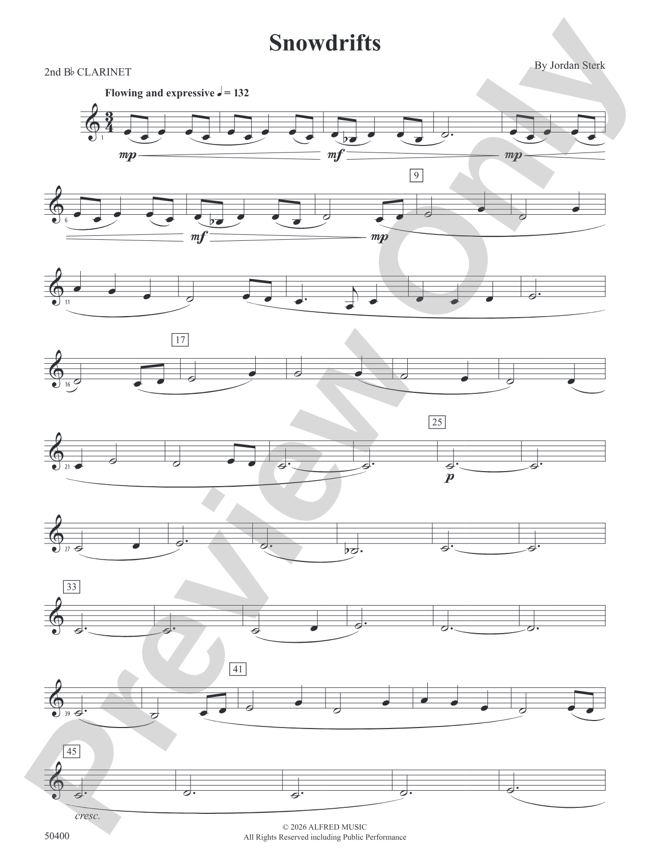 SNOWDRIFTS/YS: 2nd B-flat Clarinet