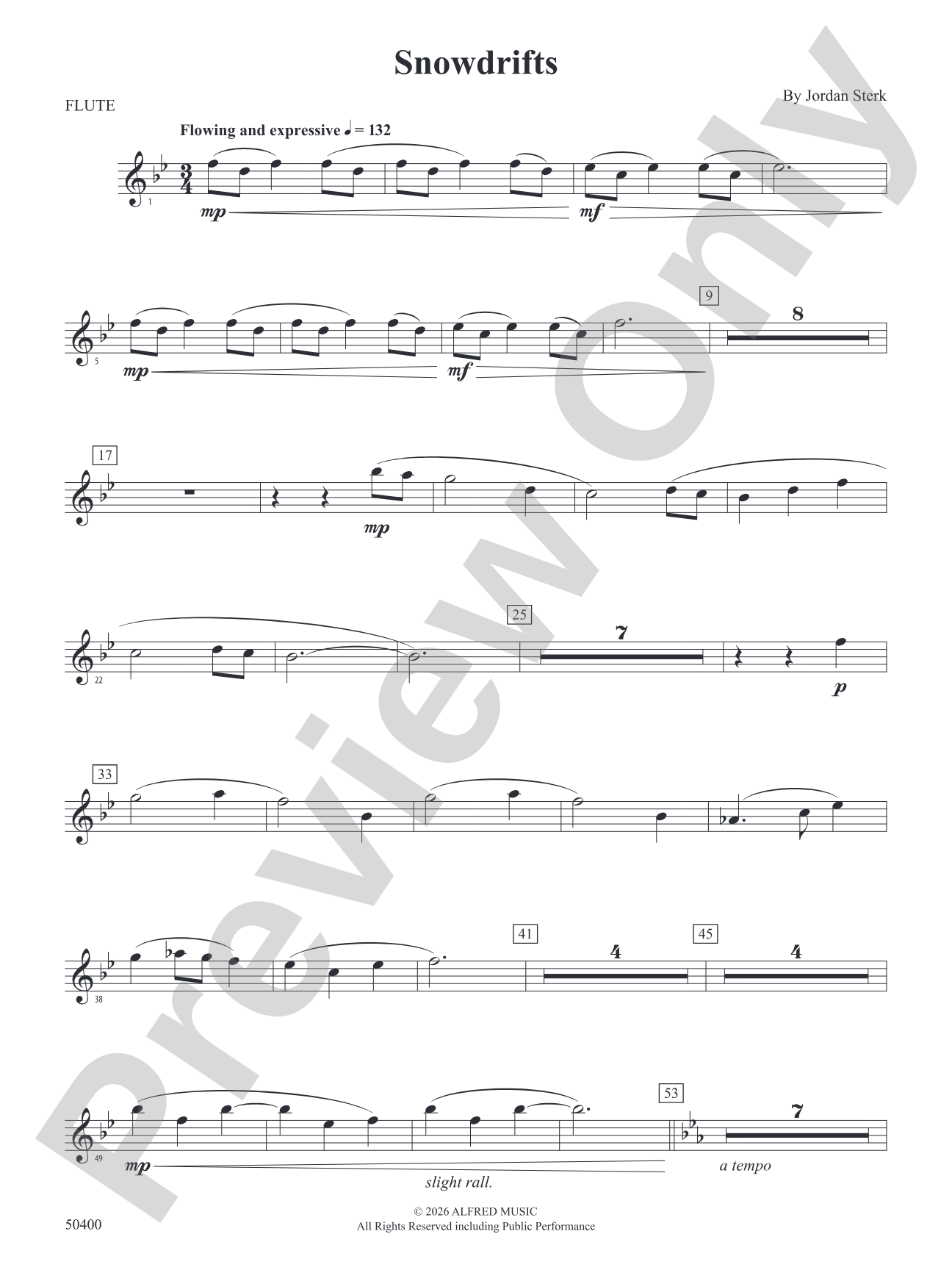 SNOWDRIFTS/YS: Flute