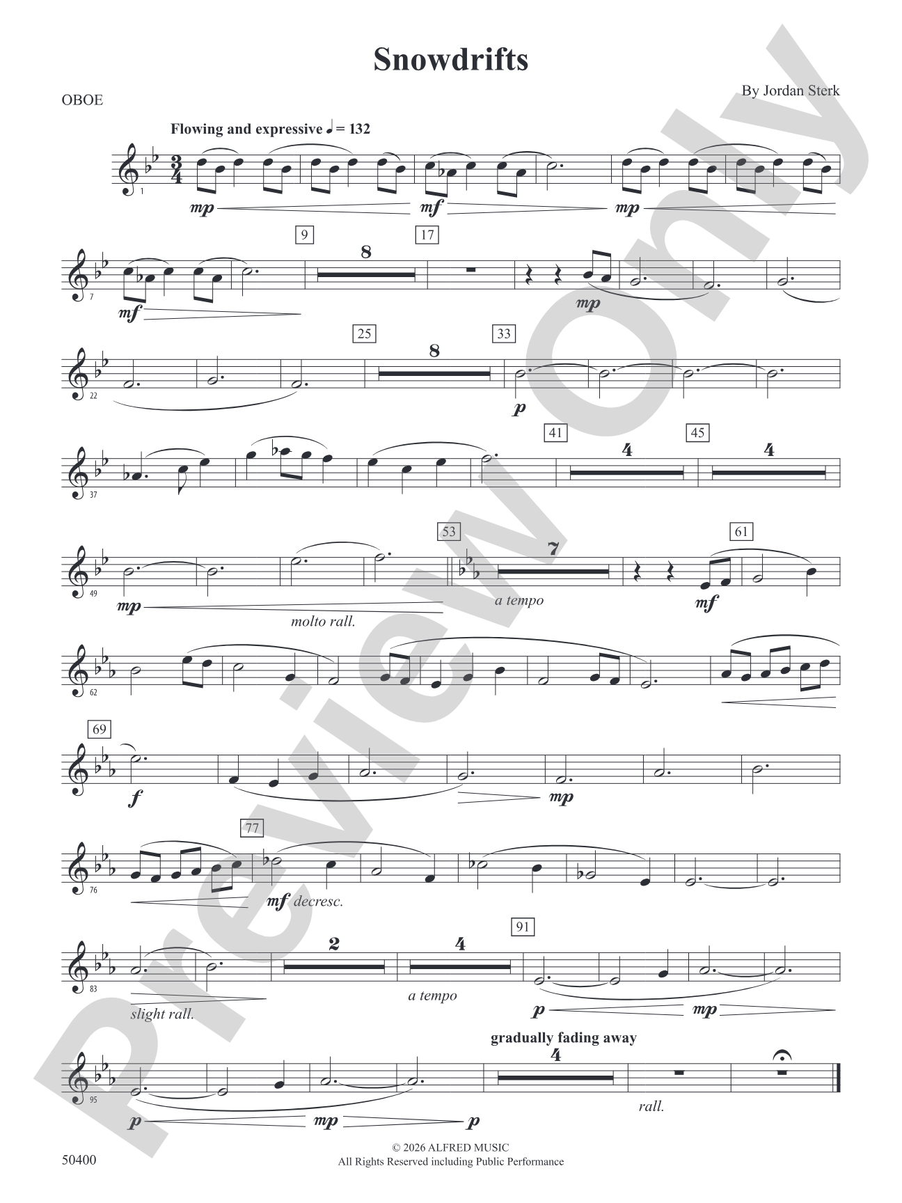 SNOWDRIFTS/YS: Oboe