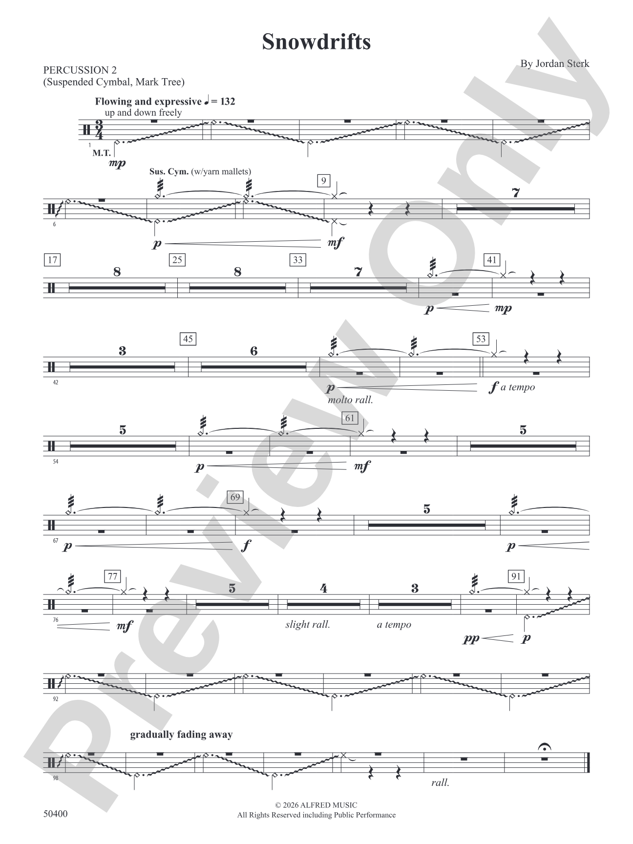 SNOWDRIFTS/YS: 2nd Percussion