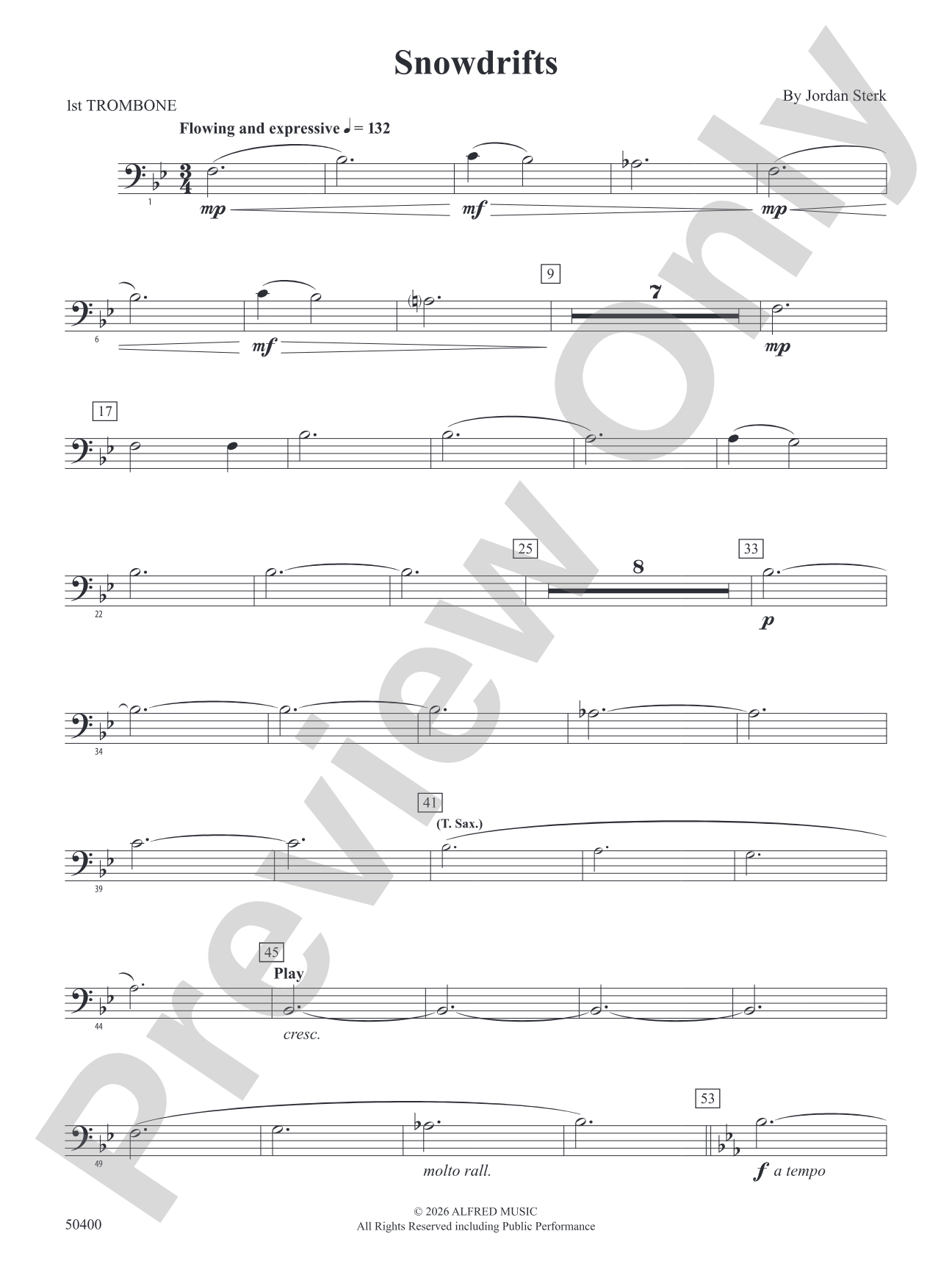SNOWDRIFTS/YS: 1st Trombone