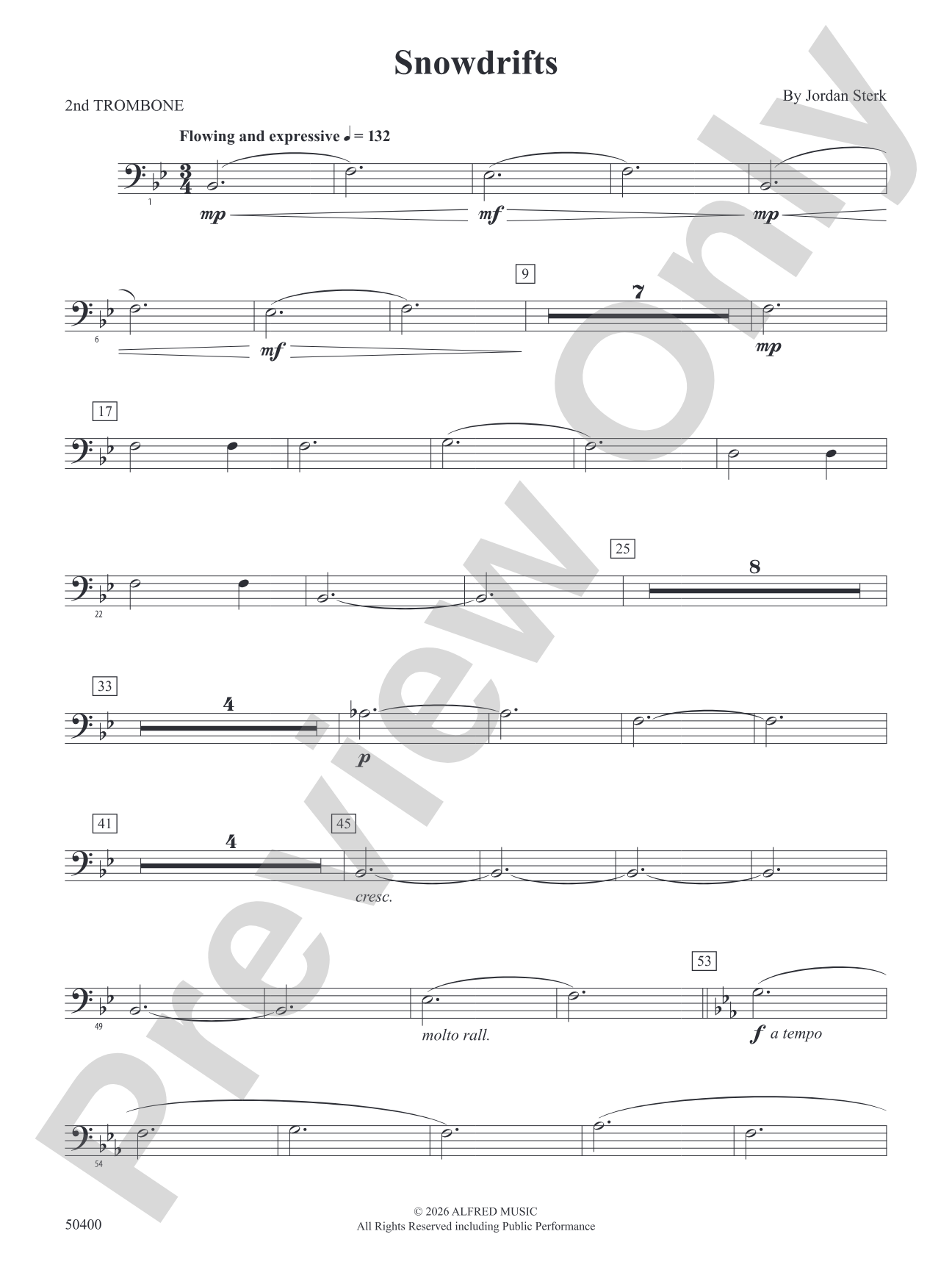 SNOWDRIFTS/YS: 2nd Trombone