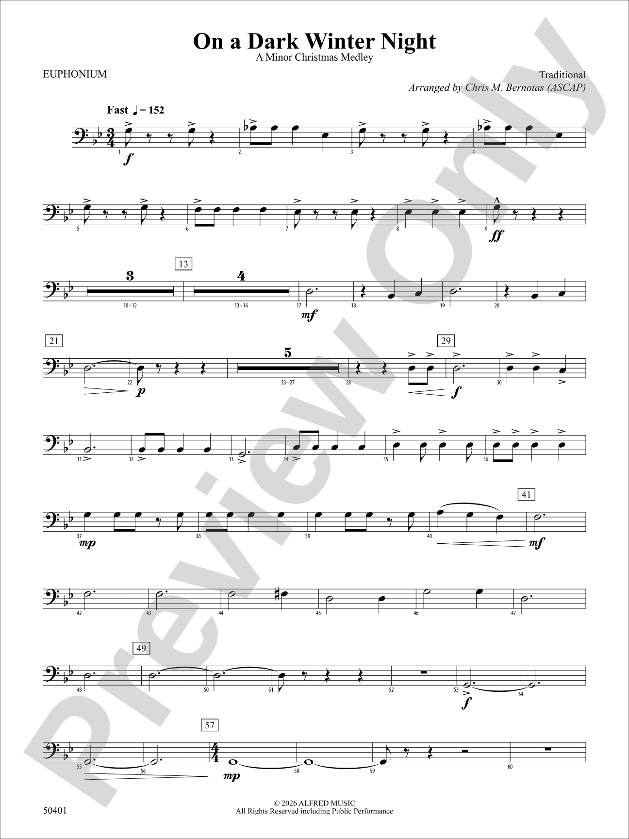 ON A DARK WINTER NIGHT/YS: Baritone B.C.