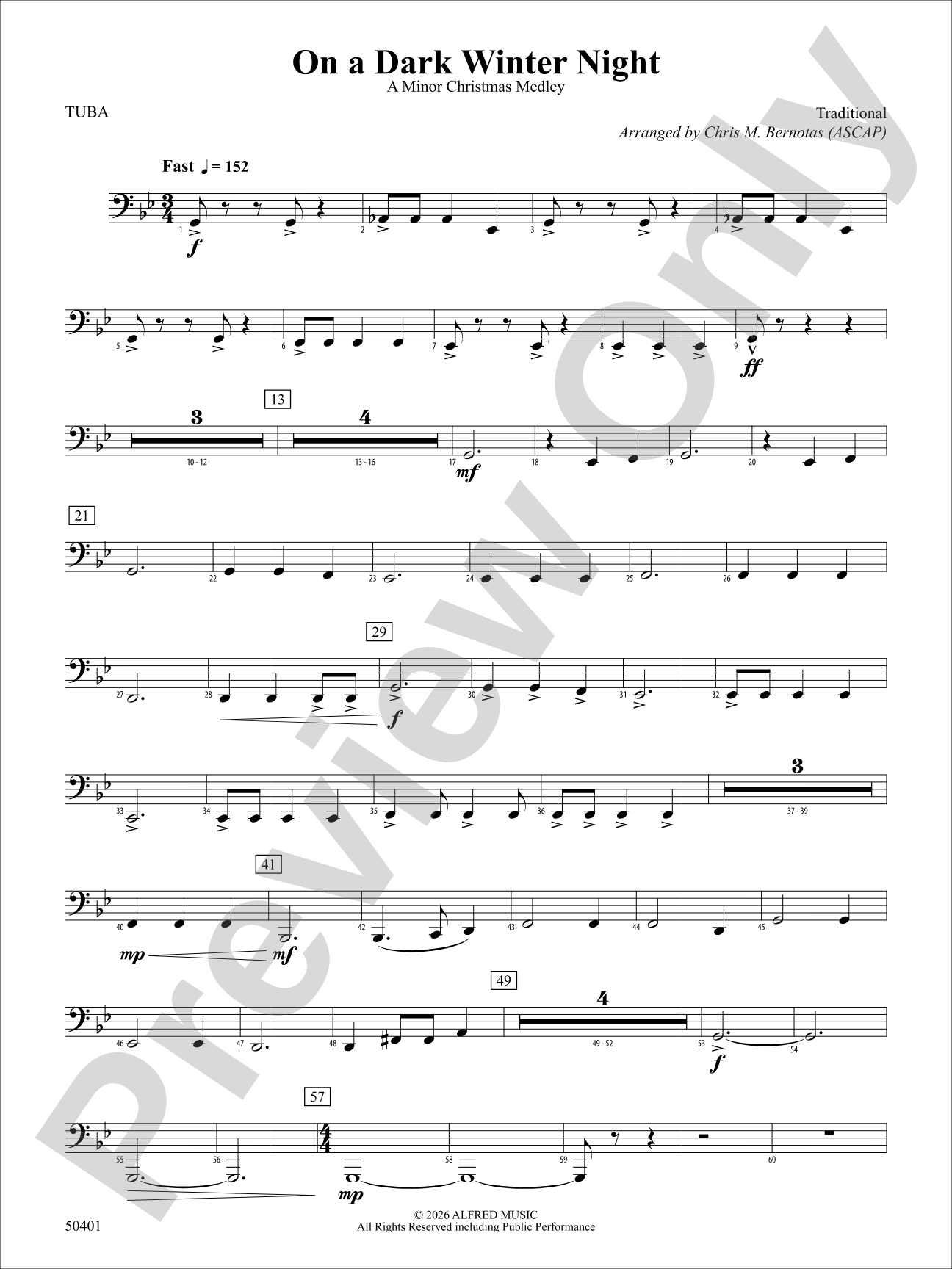 ON A DARK WINTER NIGHT/YS: Tuba
