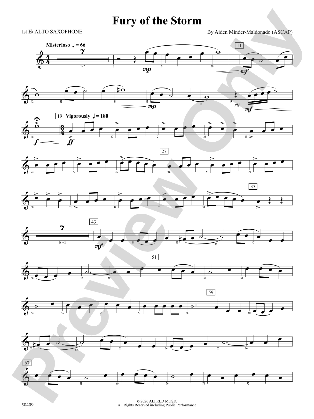 Fury of the Storm: E-flat Alto Saxophone