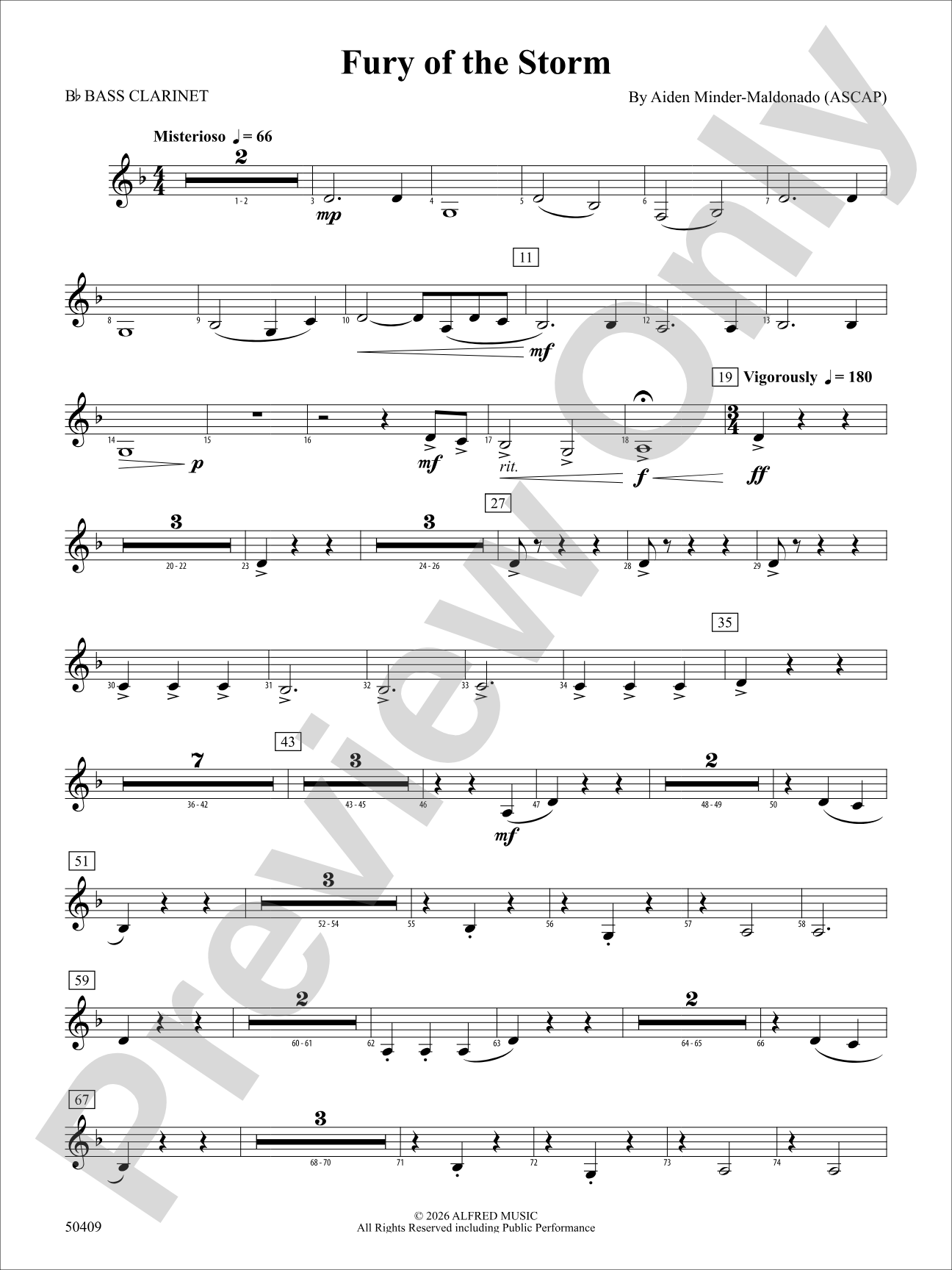 Fury of the Storm: B-flat Bass Clarinet