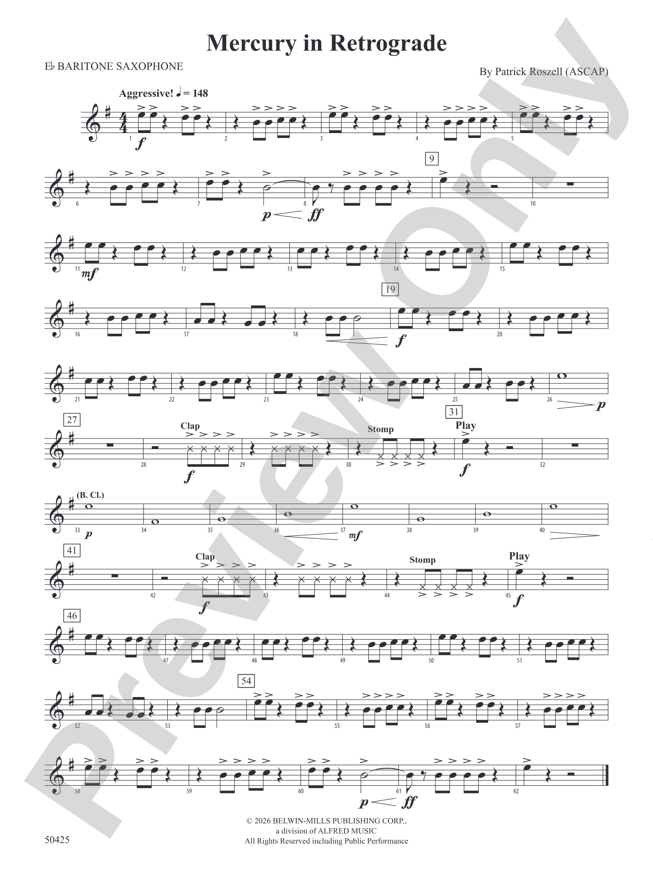 Mercury in Retrograde: E-flat Baritone Saxophone