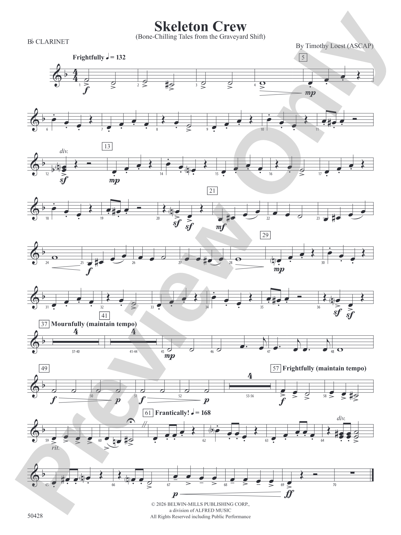 Skeleton Crew: 1st B-flat Clarinet