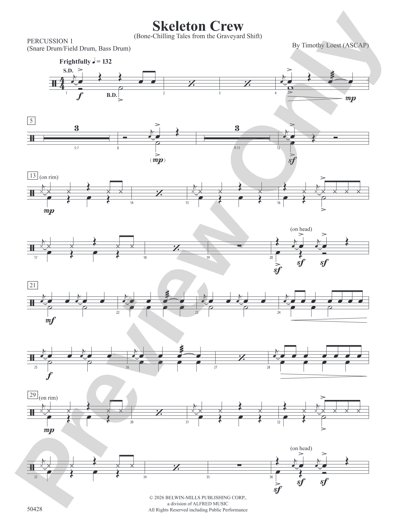 Skeleton Crew: 1st Percussion