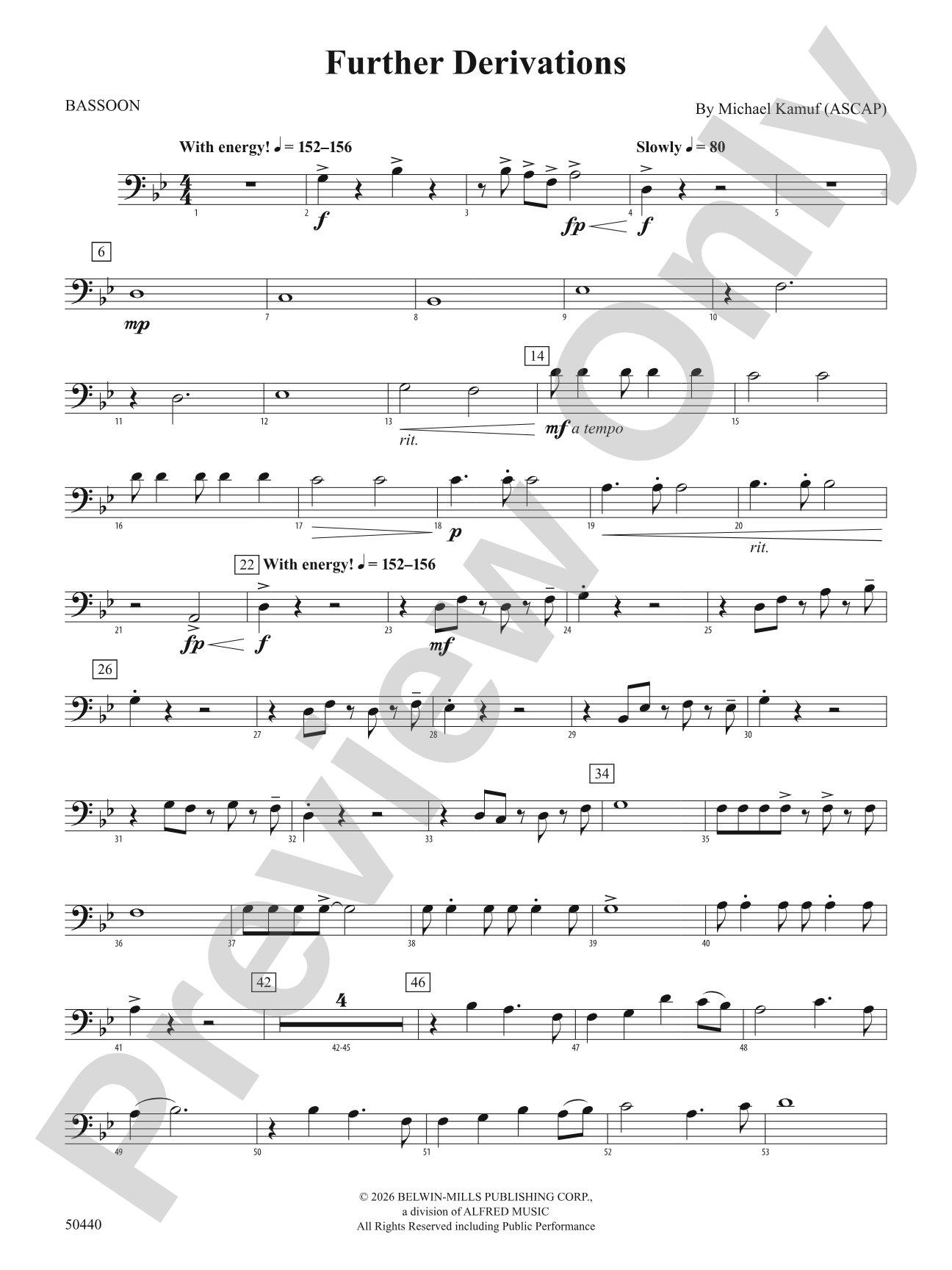 Further Derivations: Bassoon