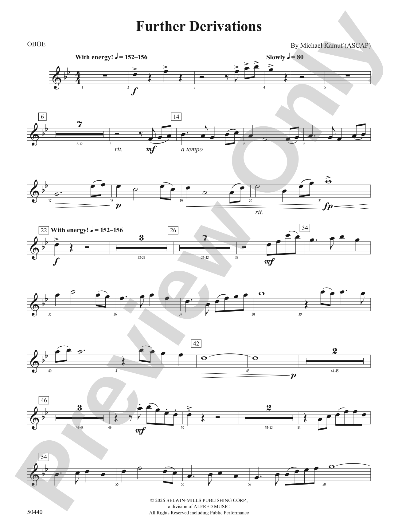 Further Derivations: Oboe