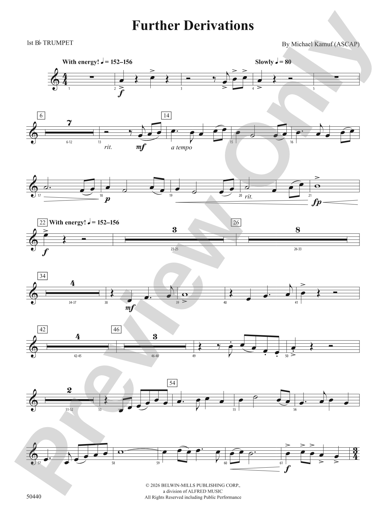 Further Derivations: 1st B-flat Trumpet