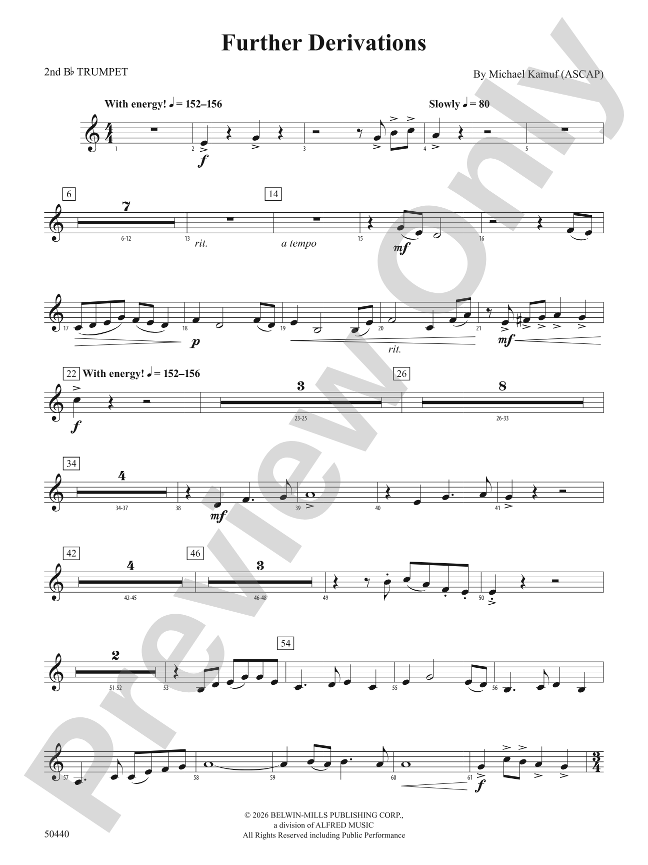 Further Derivations: 2nd B-flat Trumpet