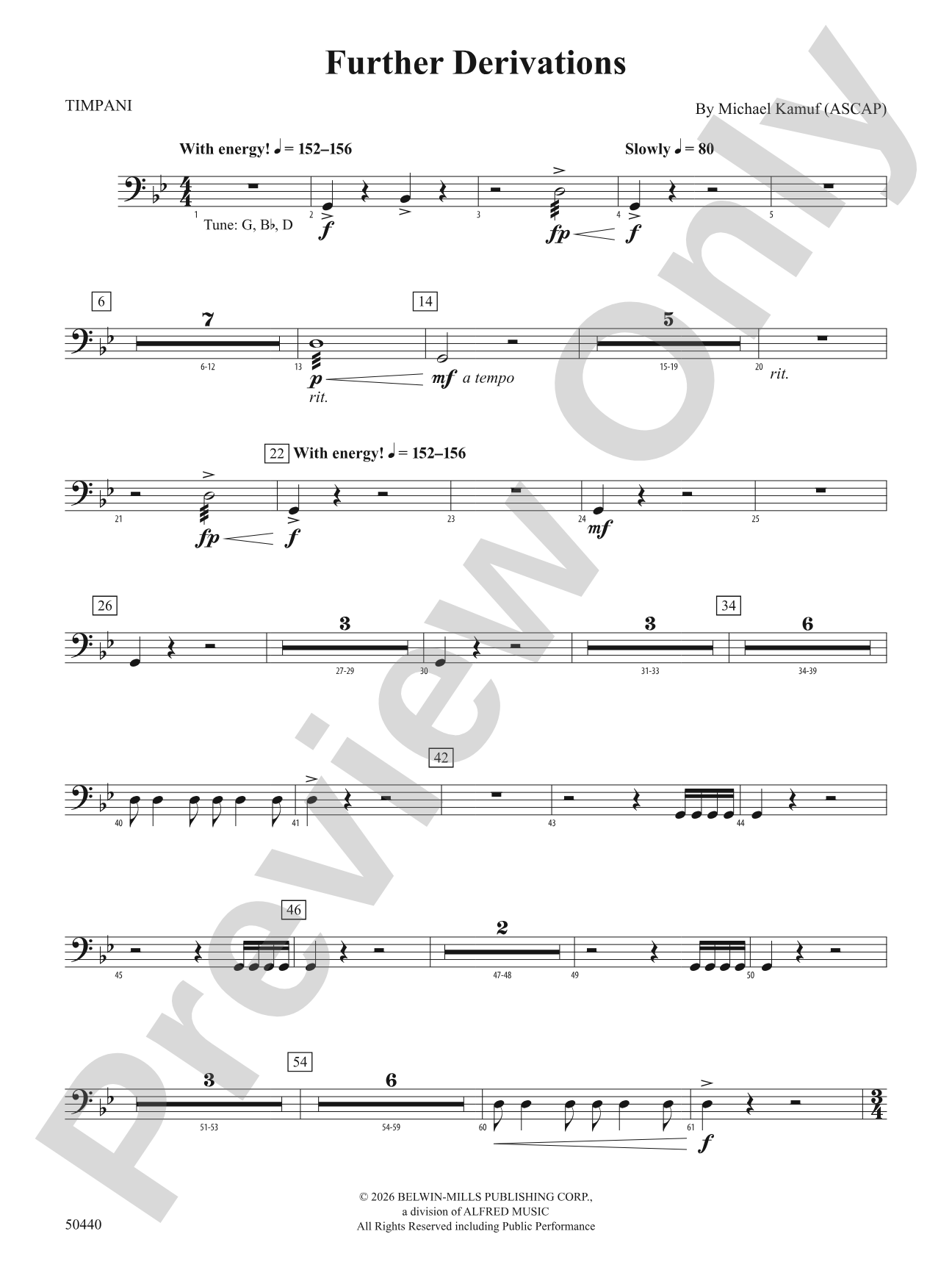 Further Derivations: Timpani