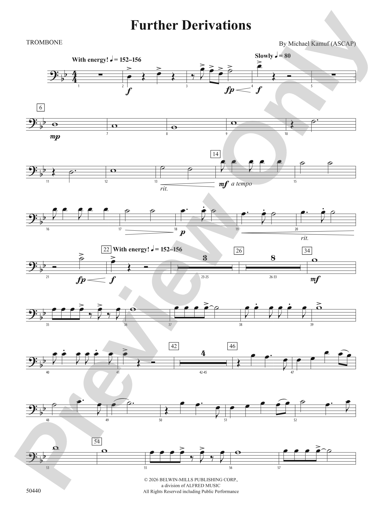 Further Derivations: 1st Trombone