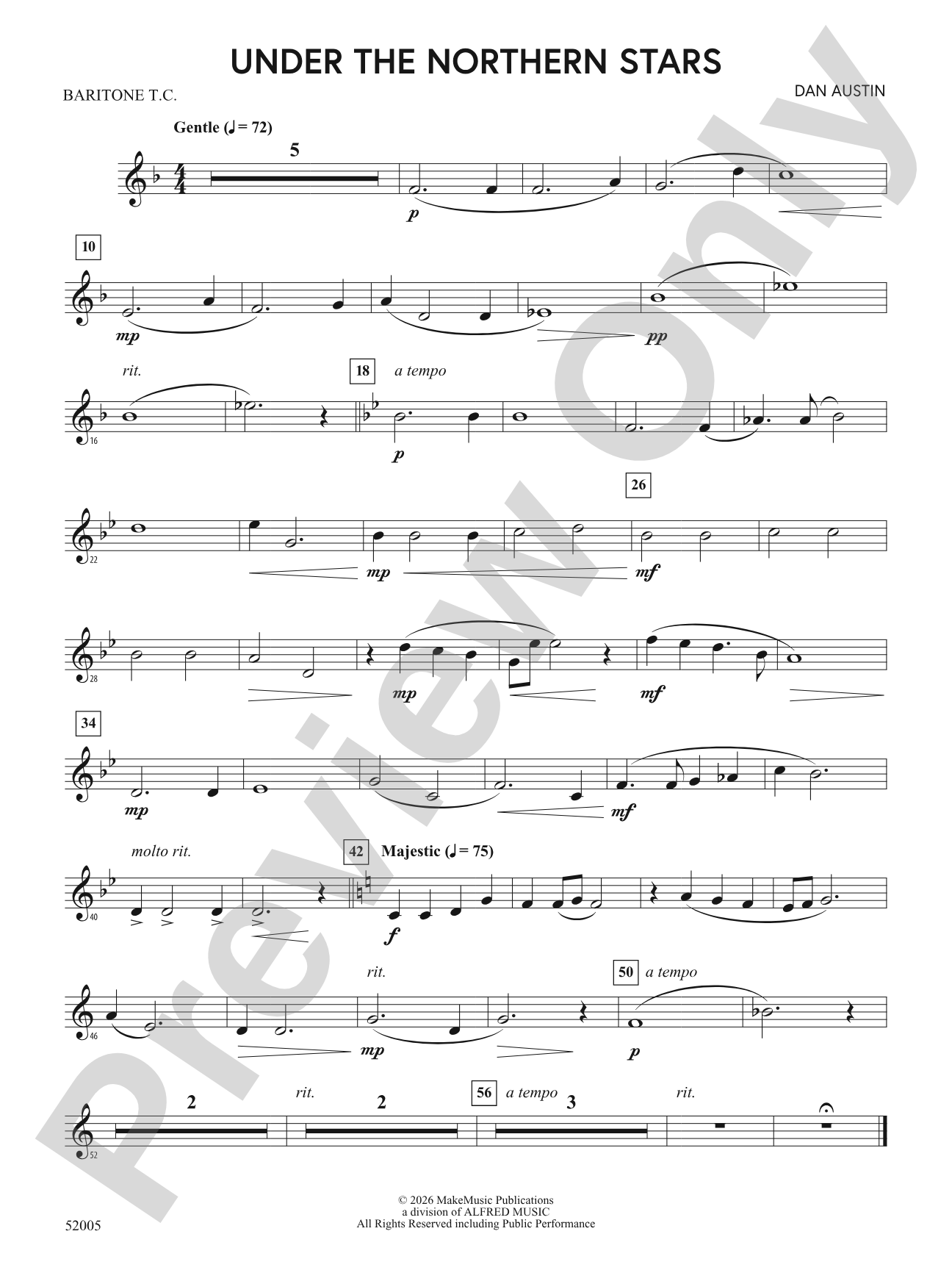 UNDER THE NORTHERN STARS/MYB: Baritone T.C.