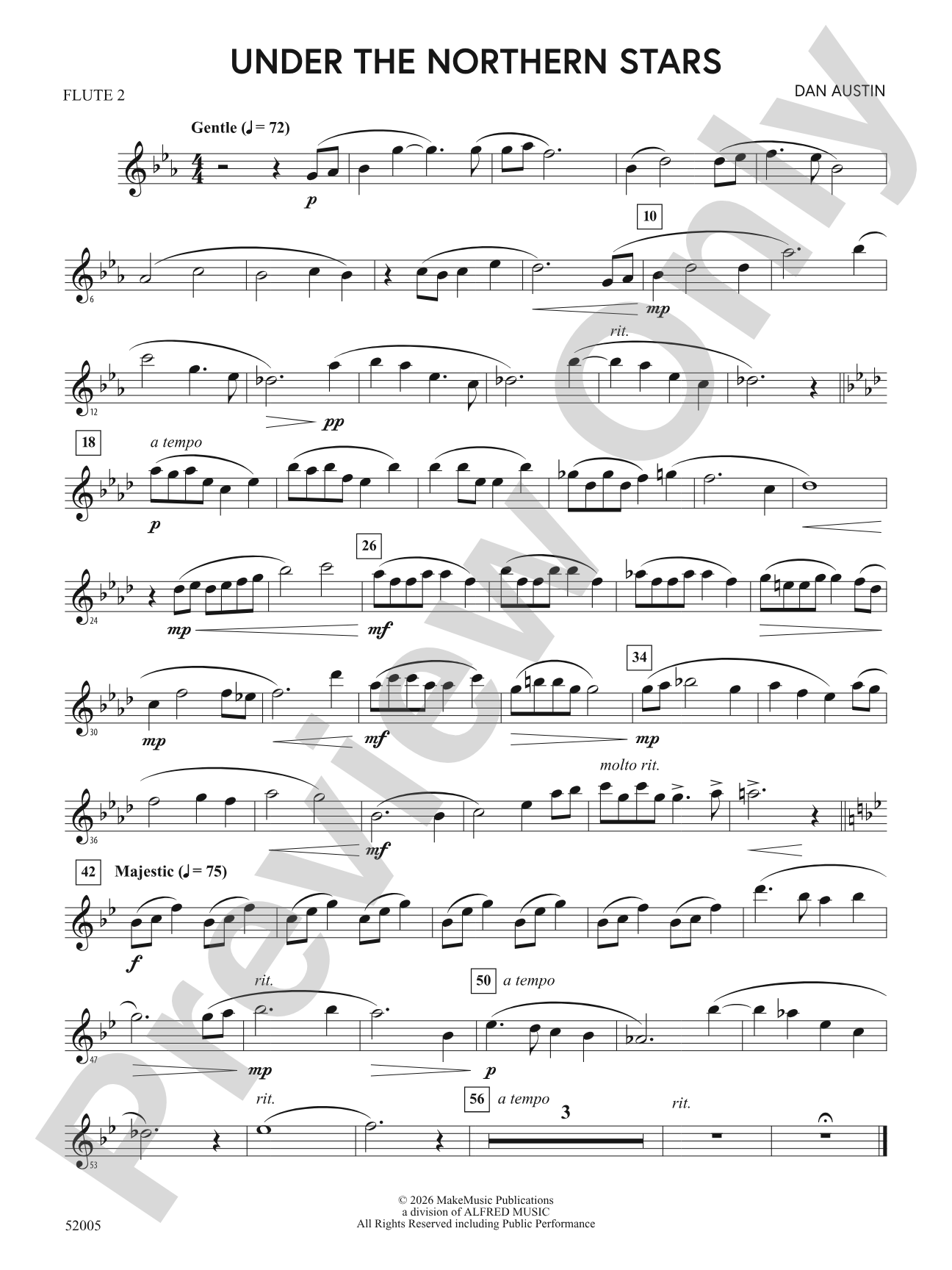 UNDER THE NORTHERN STARS/MYB: 2nd Flute