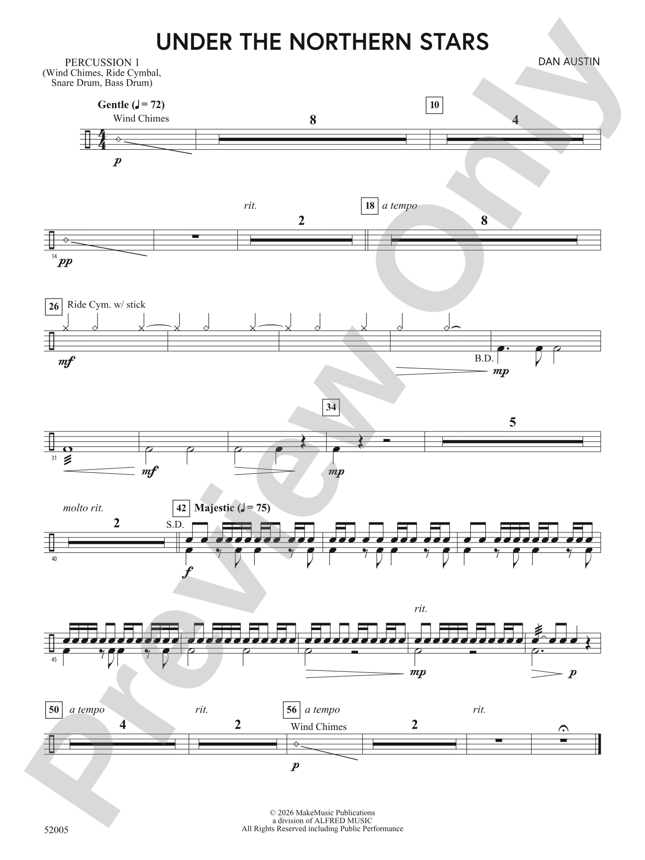 UNDER THE NORTHERN STARS/MYB: 1st Percussion
