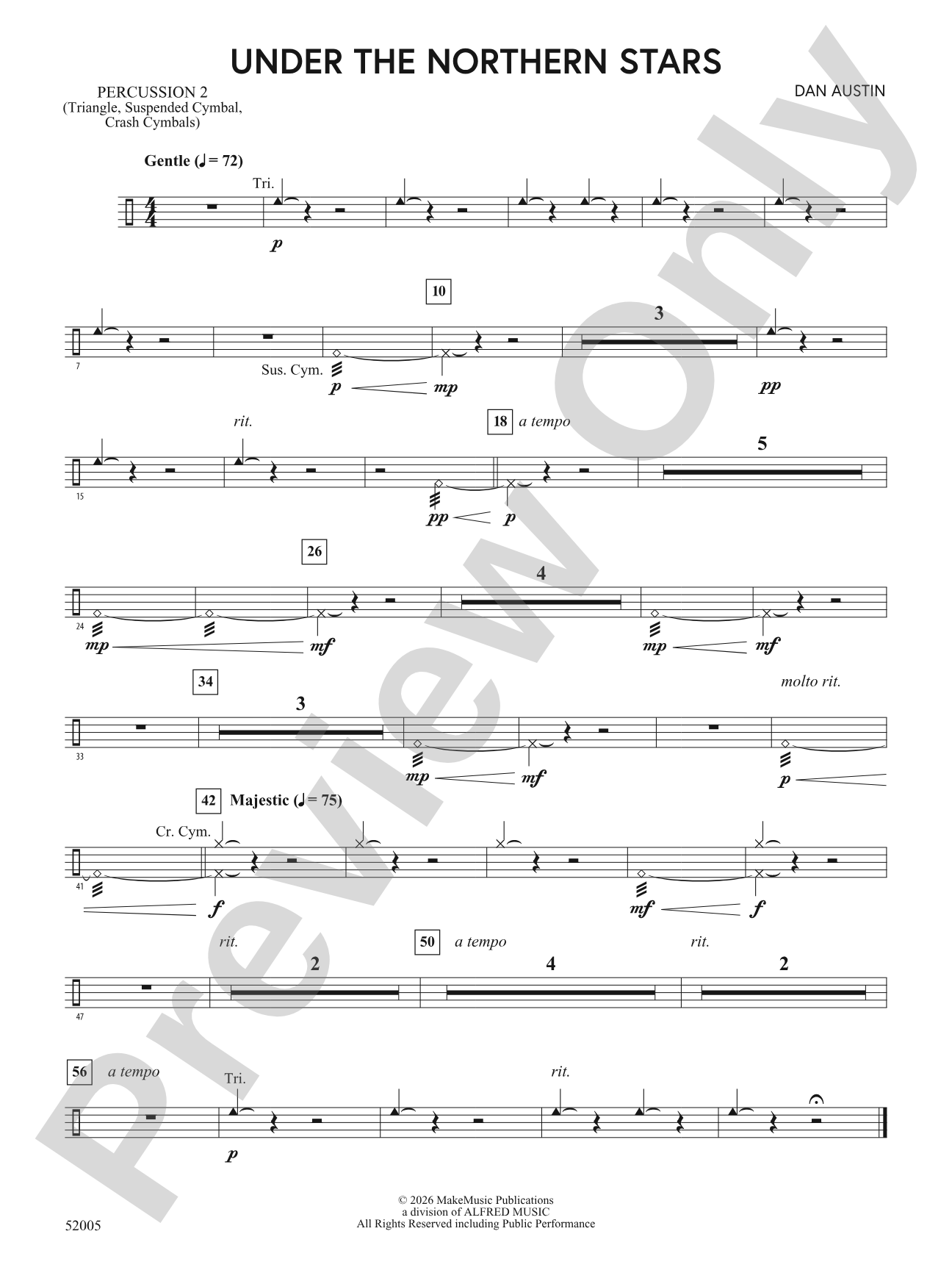 UNDER THE NORTHERN STARS/MYB: 2nd Percussion