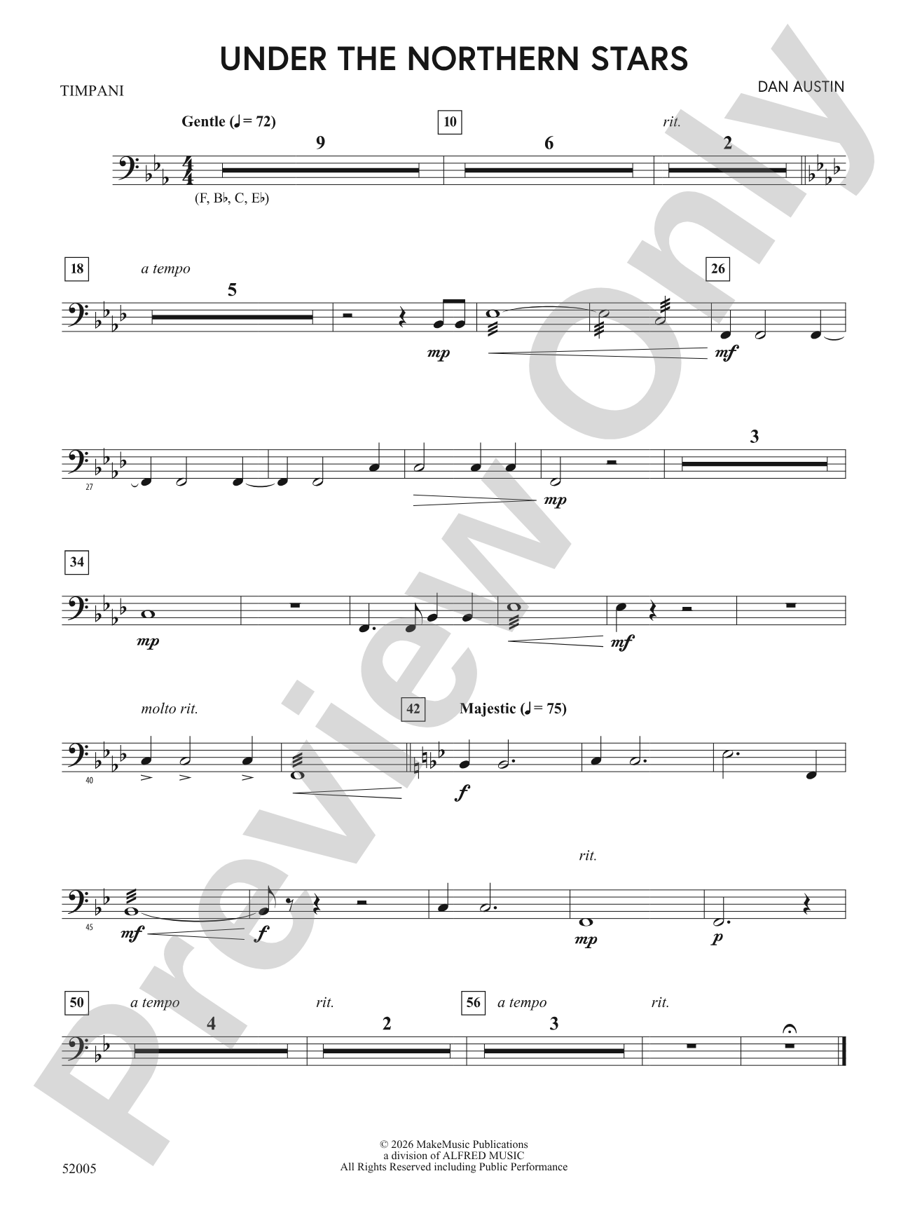UNDER THE NORTHERN STARS/MYB: Timpani