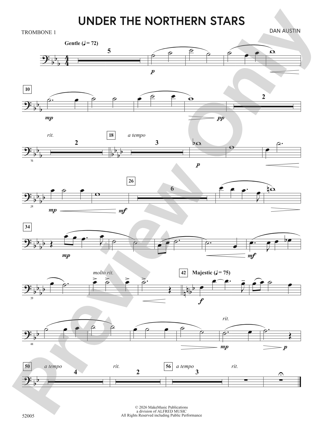 UNDER THE NORTHERN STARS/MYB: 1st Trombone