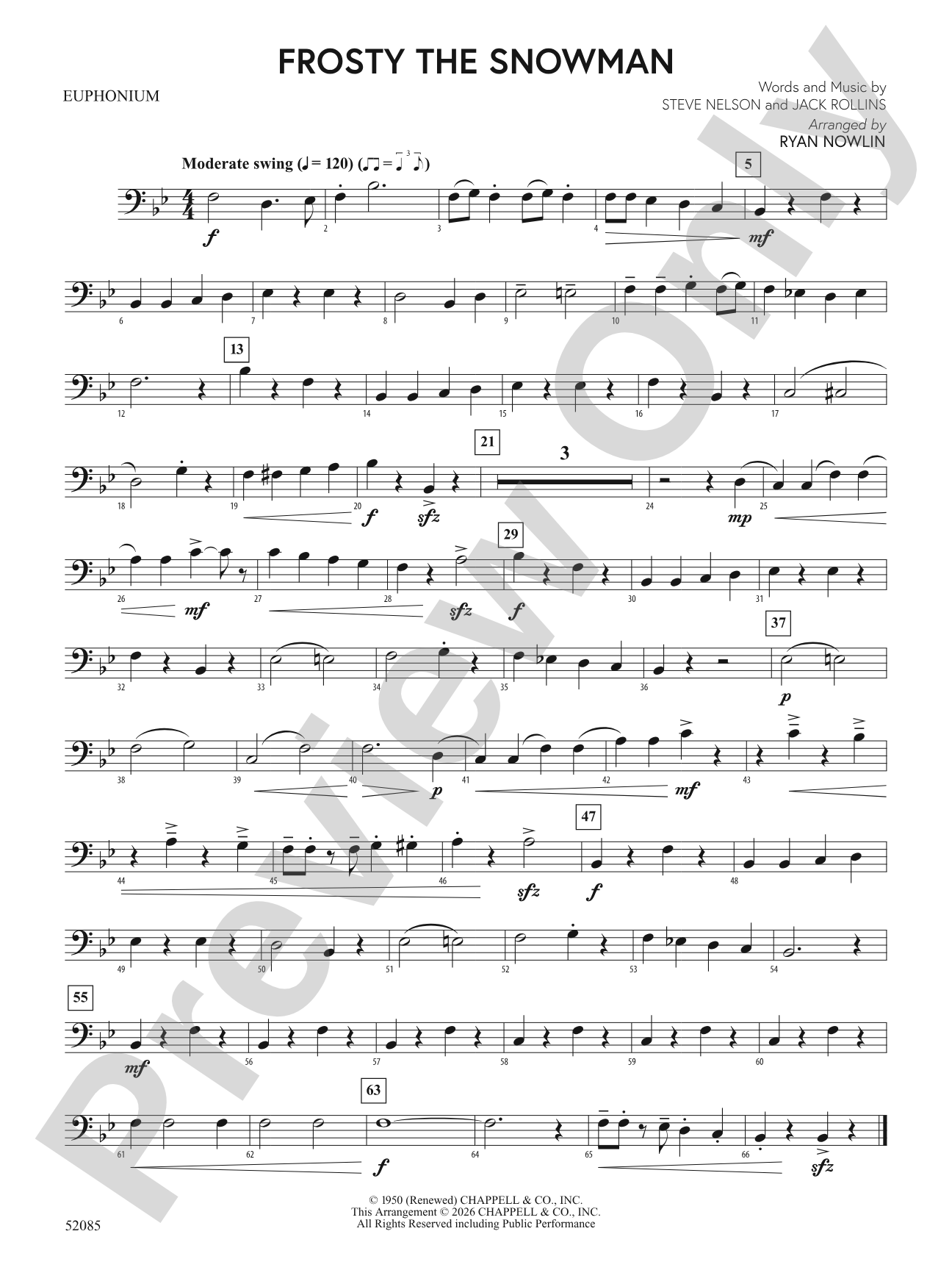 Frosty the Snowman: Baritone B.C.