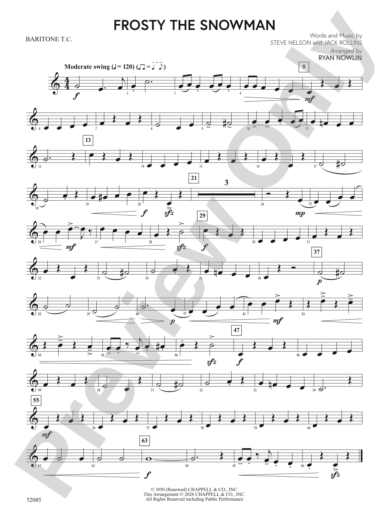 Frosty the Snowman: Baritone T.C.