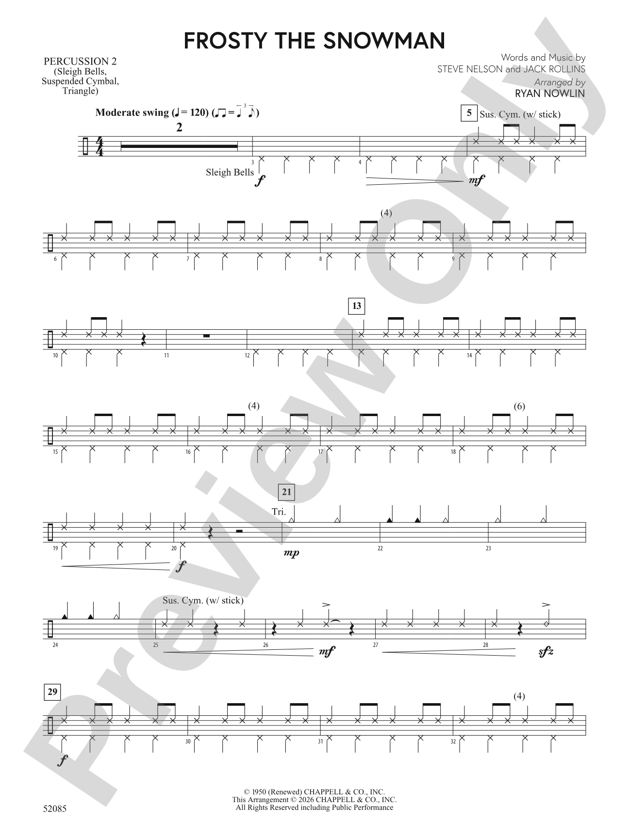 Frosty the Snowman: 2nd Percussion