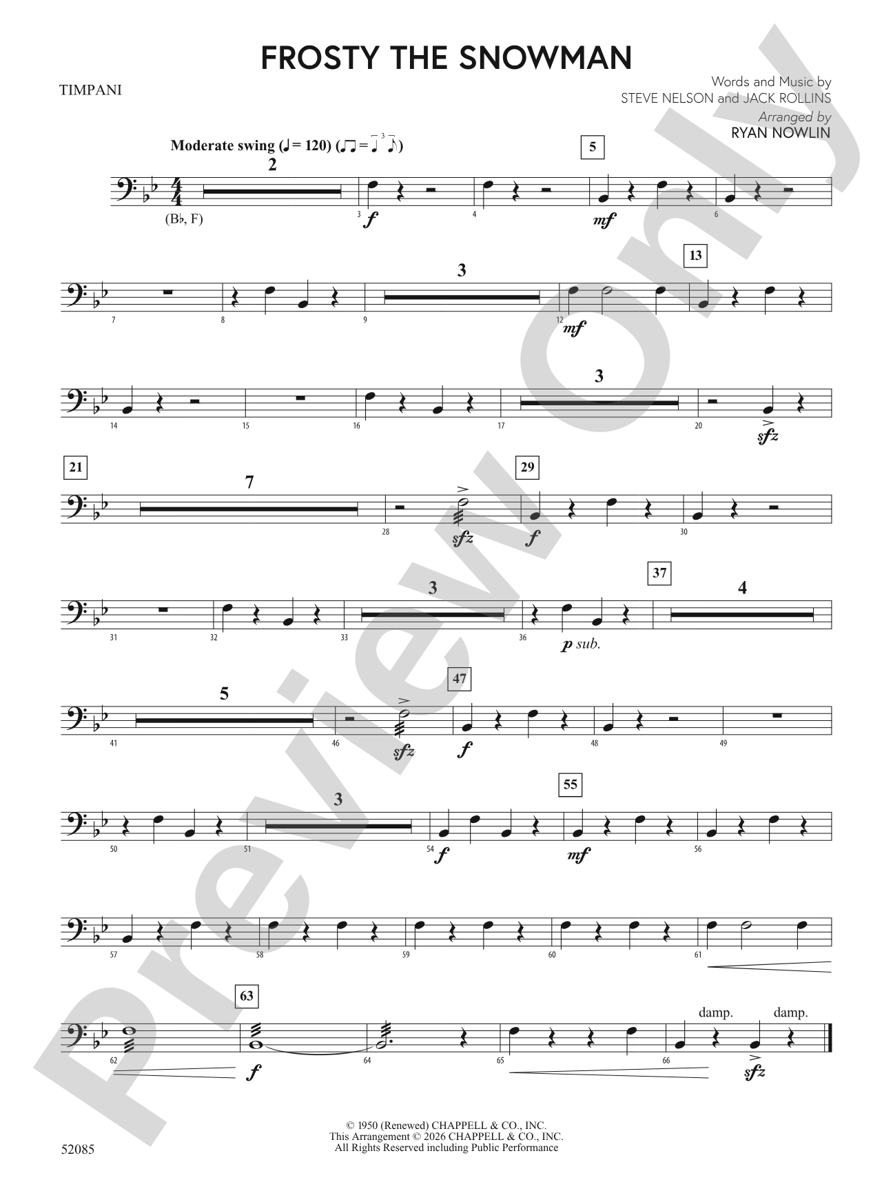 Frosty the Snowman: Timpani