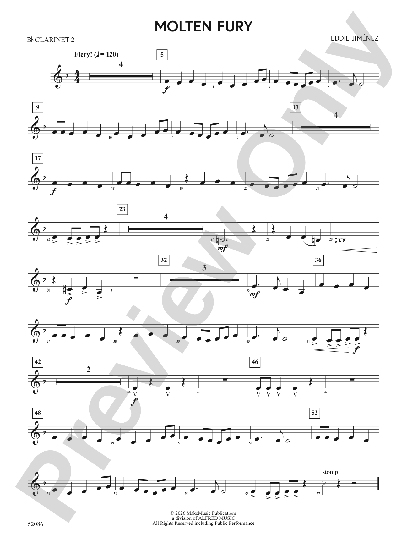 Molten Fury: 2nd B-flat Clarinet