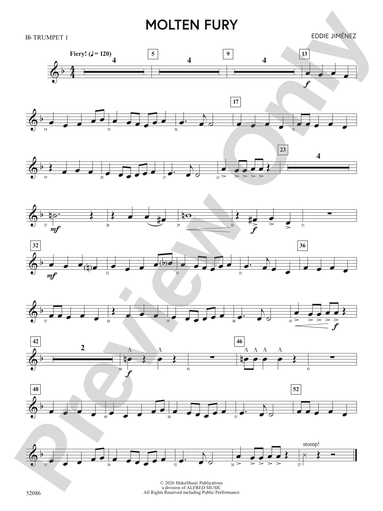 Molten Fury: 1st B-flat Trumpet