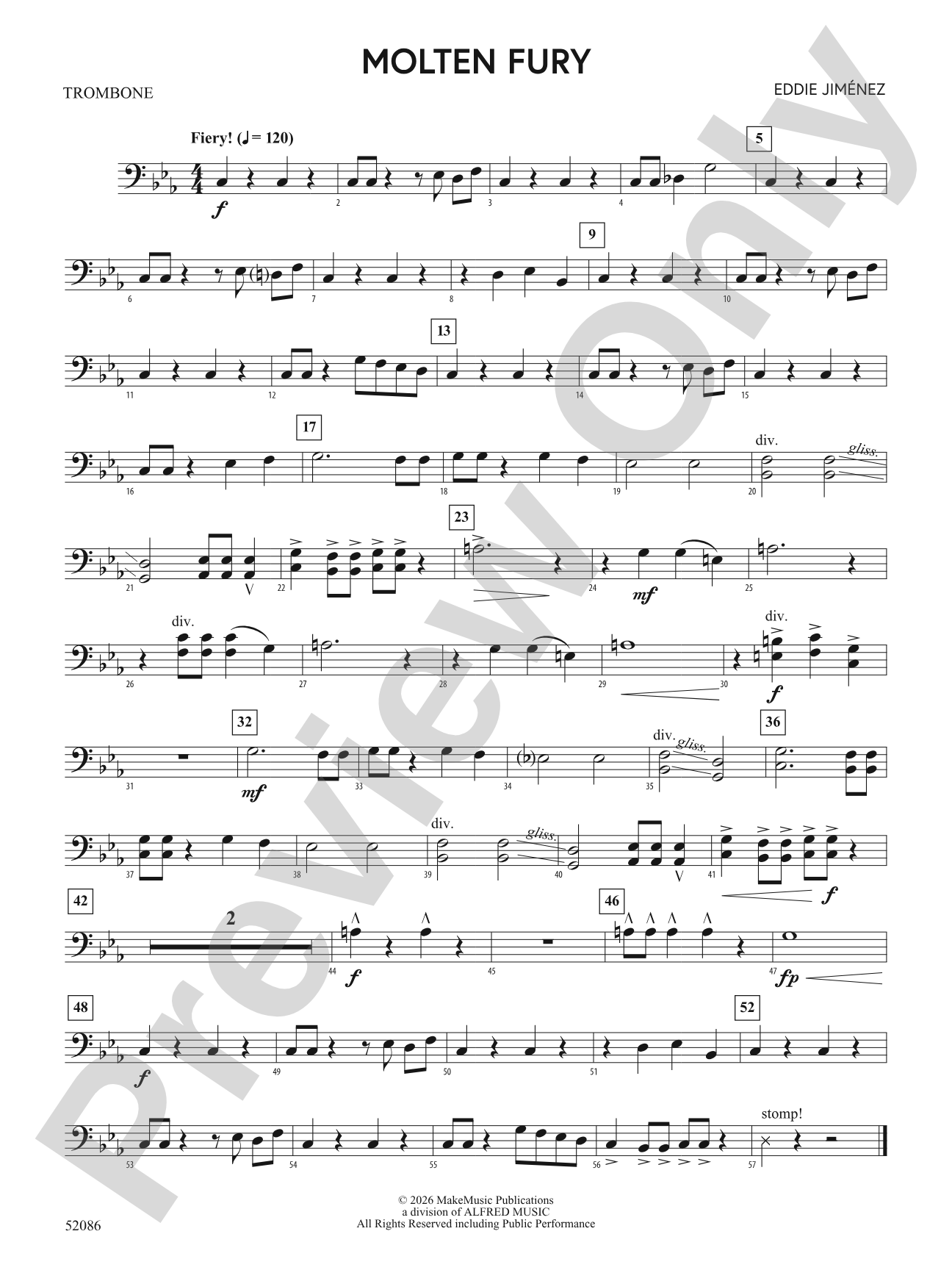 Molten Fury: 1st Trombone