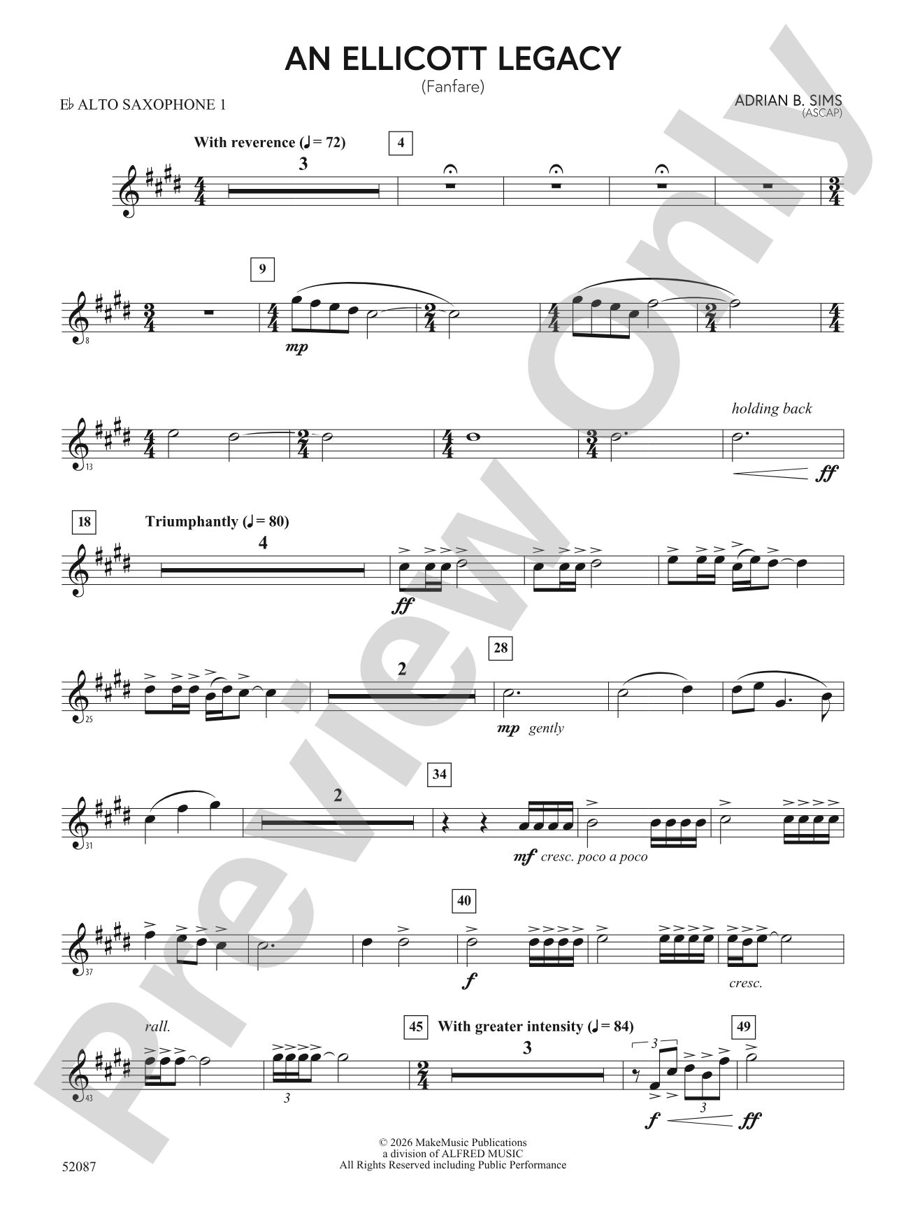 An Ellicott Legacy: E-flat Alto Saxophone