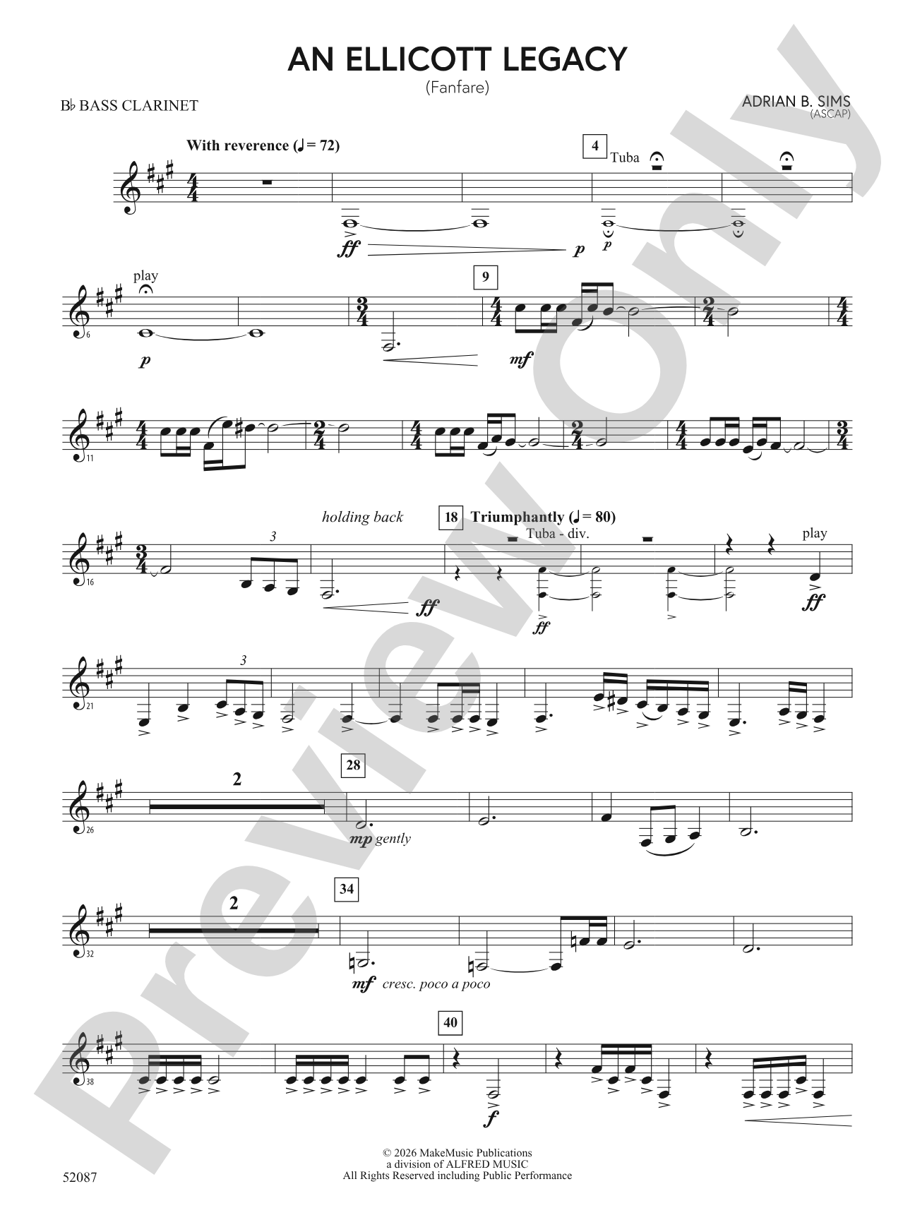 An Ellicott Legacy: B-flat Bass Clarinet