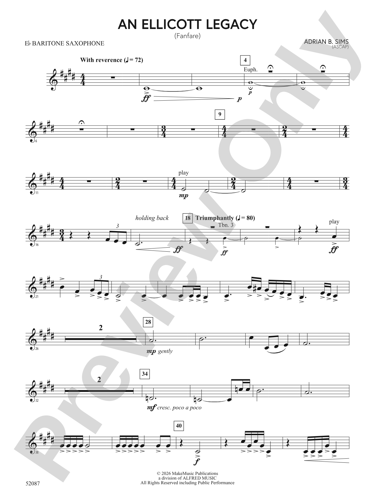 An Ellicott Legacy: E-flat Baritone Saxophone