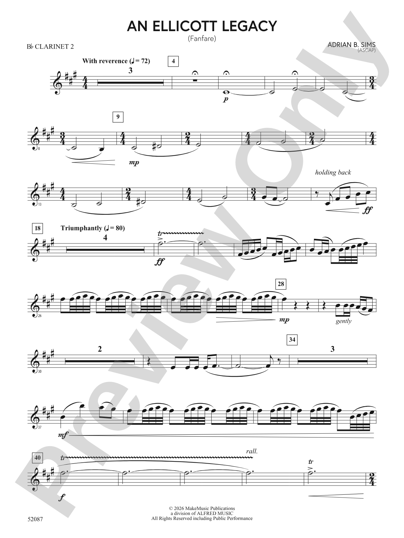 An Ellicott Legacy: 2nd B-flat Clarinet