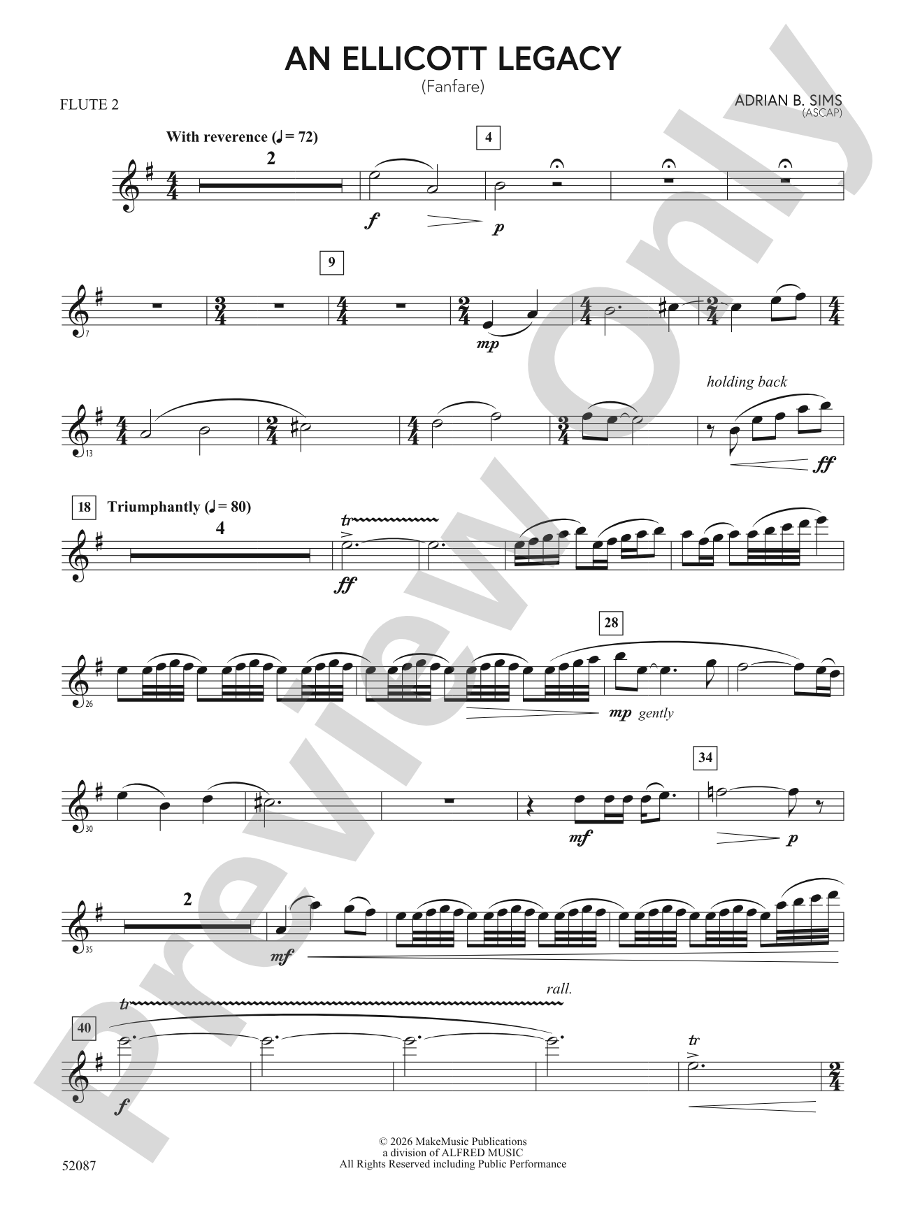 An Ellicott Legacy: 2nd Flute