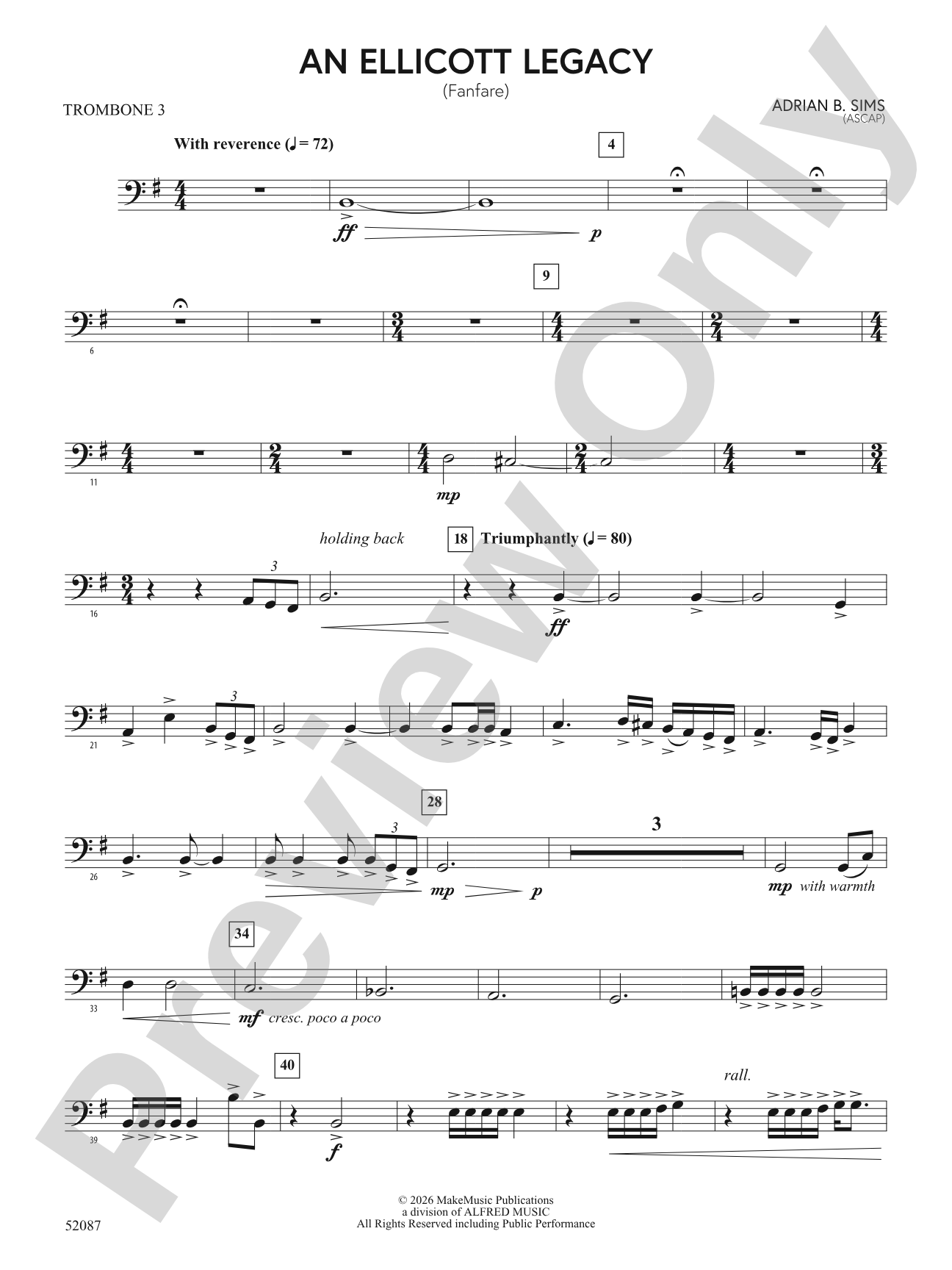 An Ellicott Legacy: 3rd Trombone