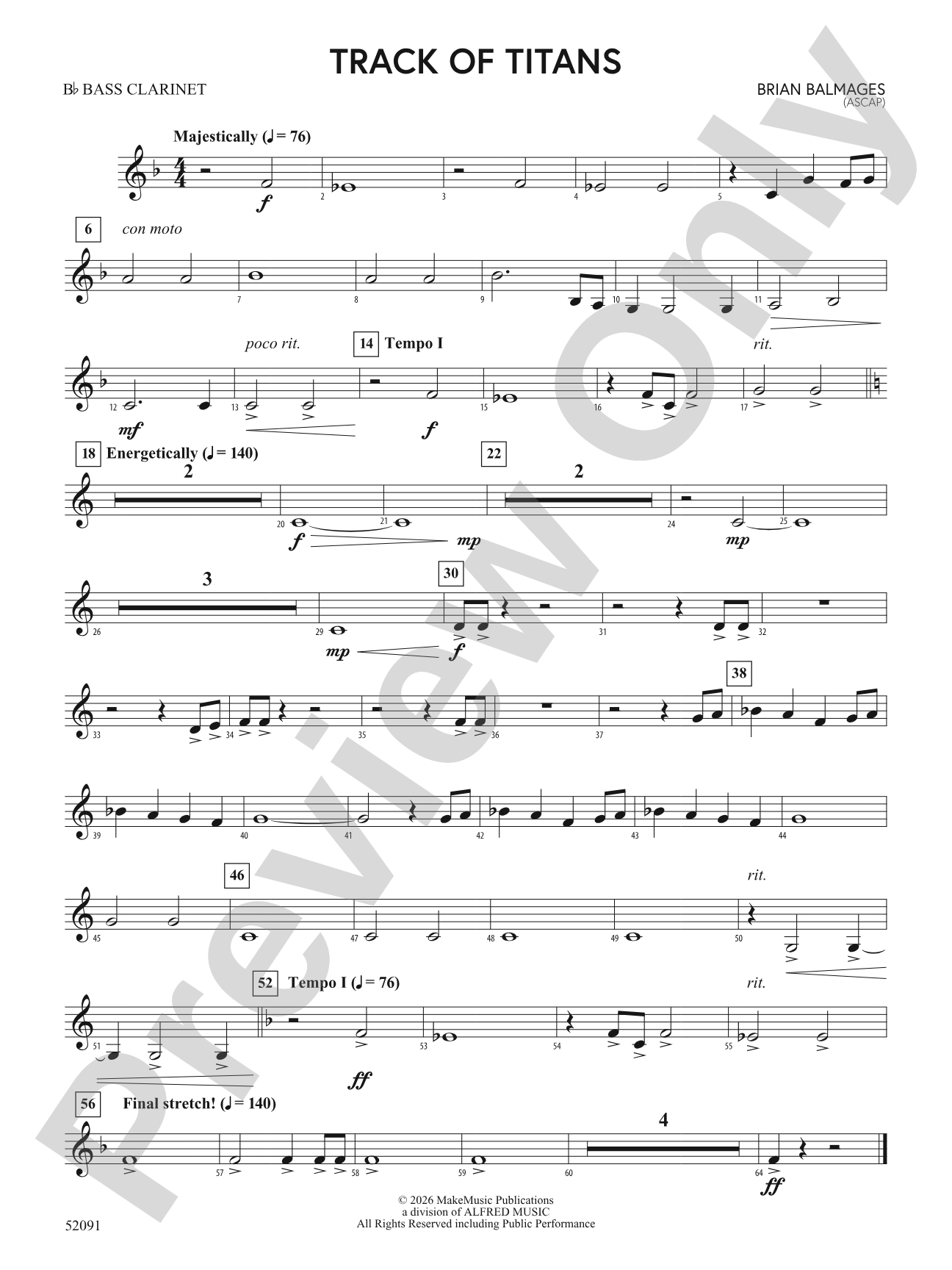 TRACK OF TITANS/MDB: B-flat Bass Clarinet