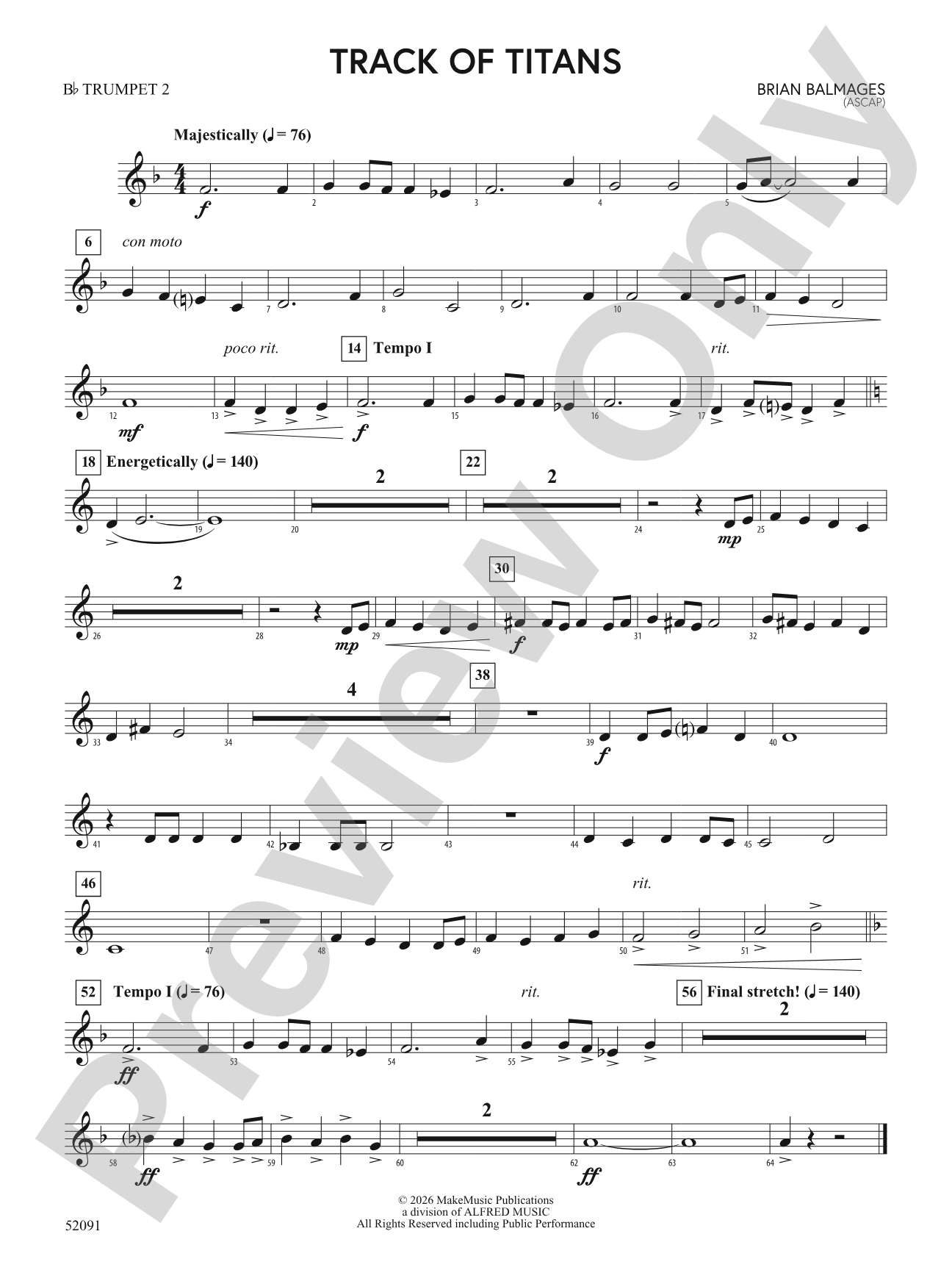 TRACK OF TITANS/MDB: 2nd B-flat Trumpet