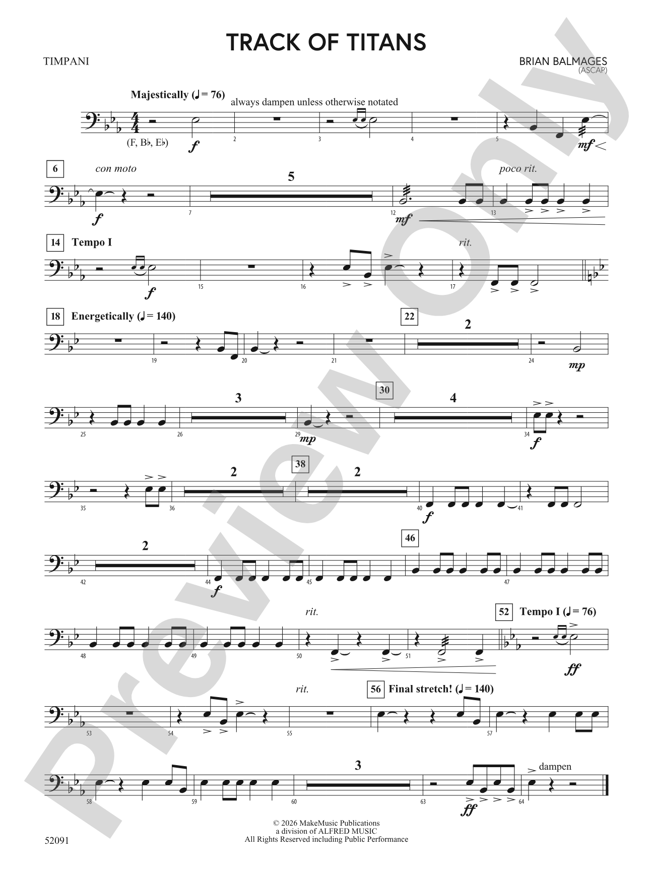TRACK OF TITANS/MDB: Timpani