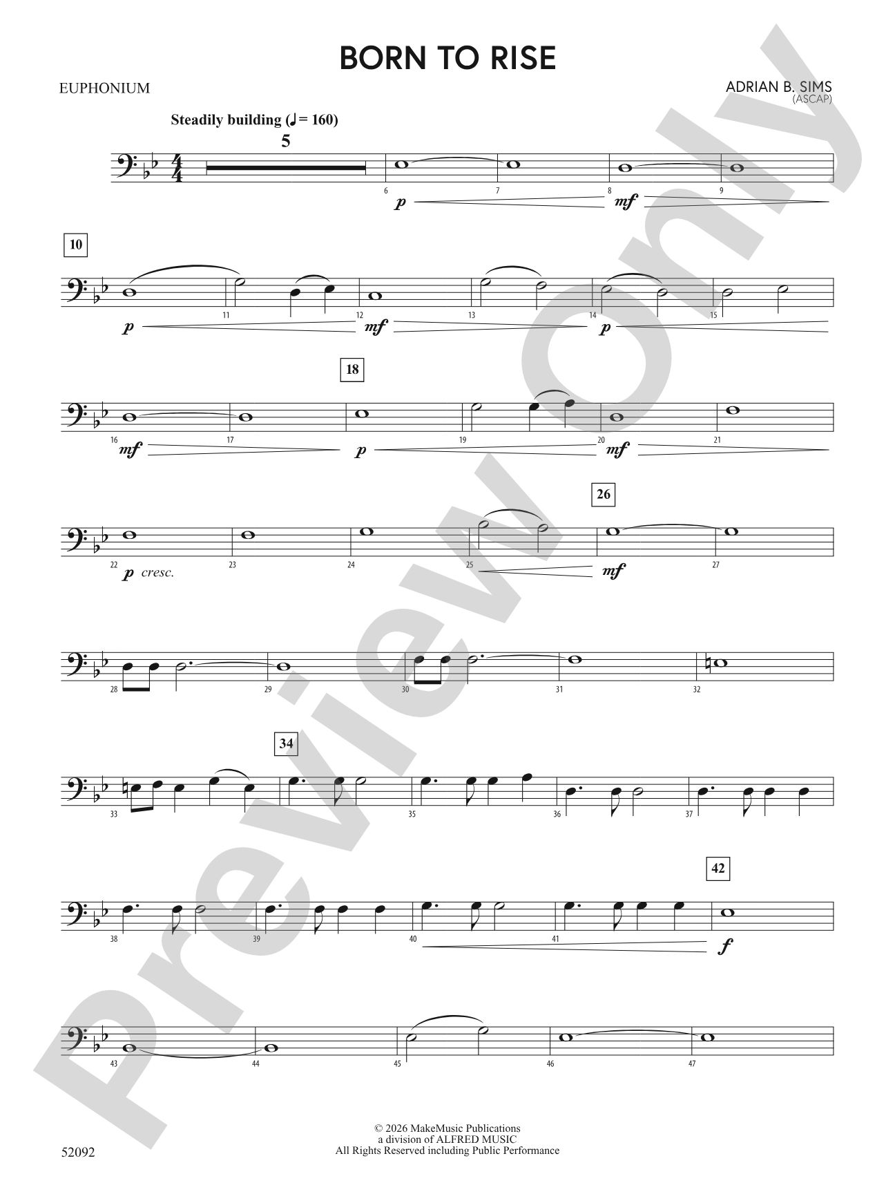BORN TO RISE/MYB: Baritone B.C.