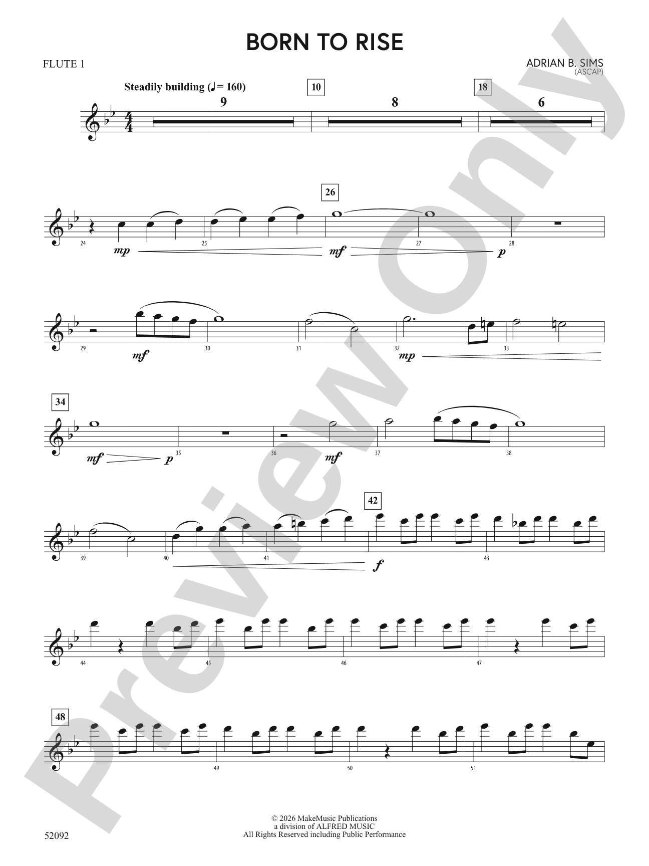 BORN TO RISE/MYB: Flute