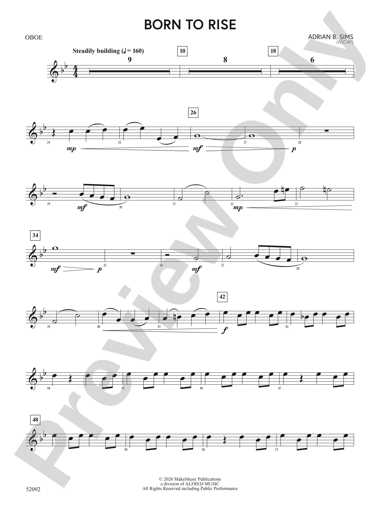BORN TO RISE/MYB: Oboe